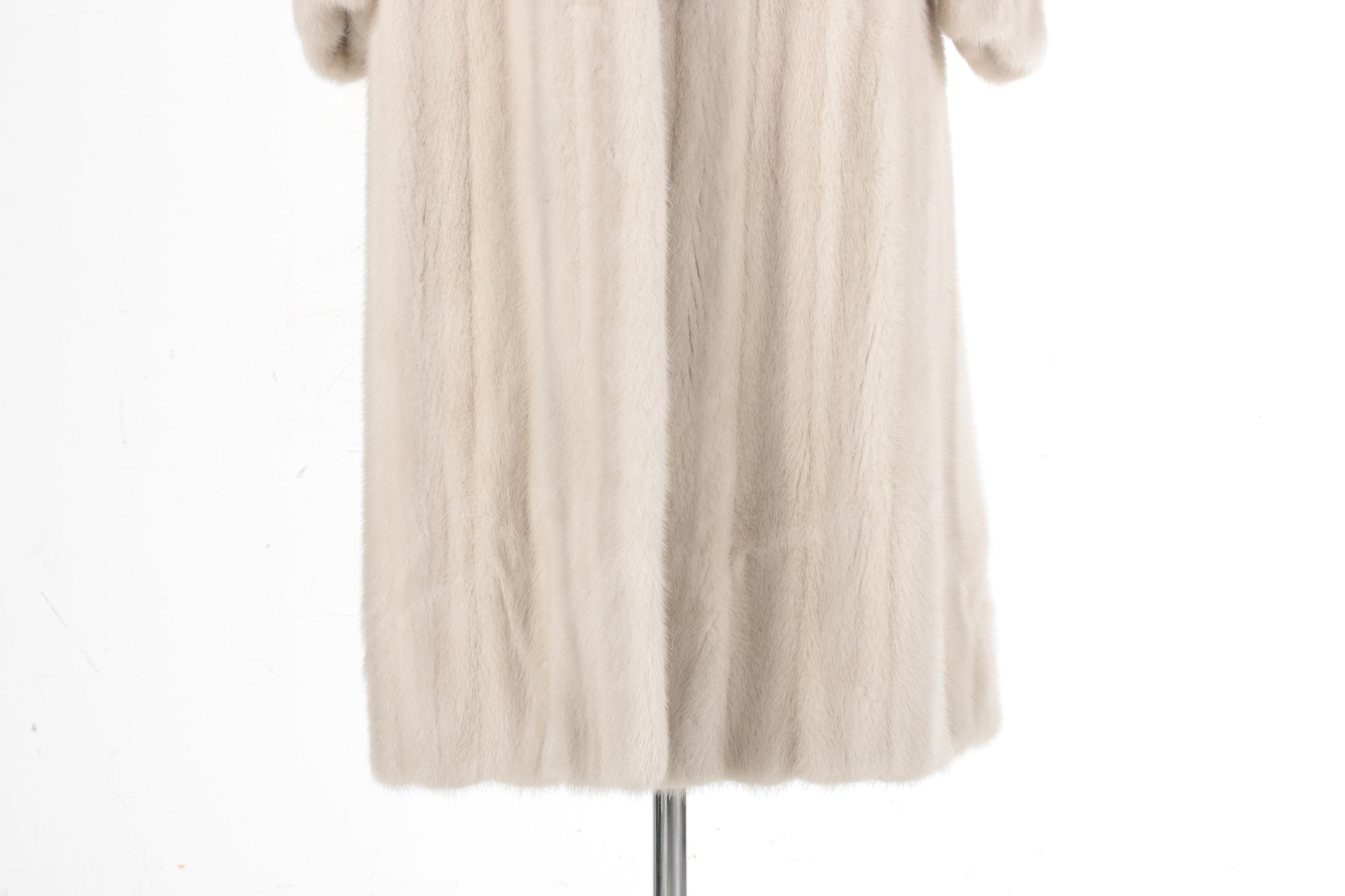 Vintage Weiss Emba Natual Blue Grey Mink Fur Long Coat