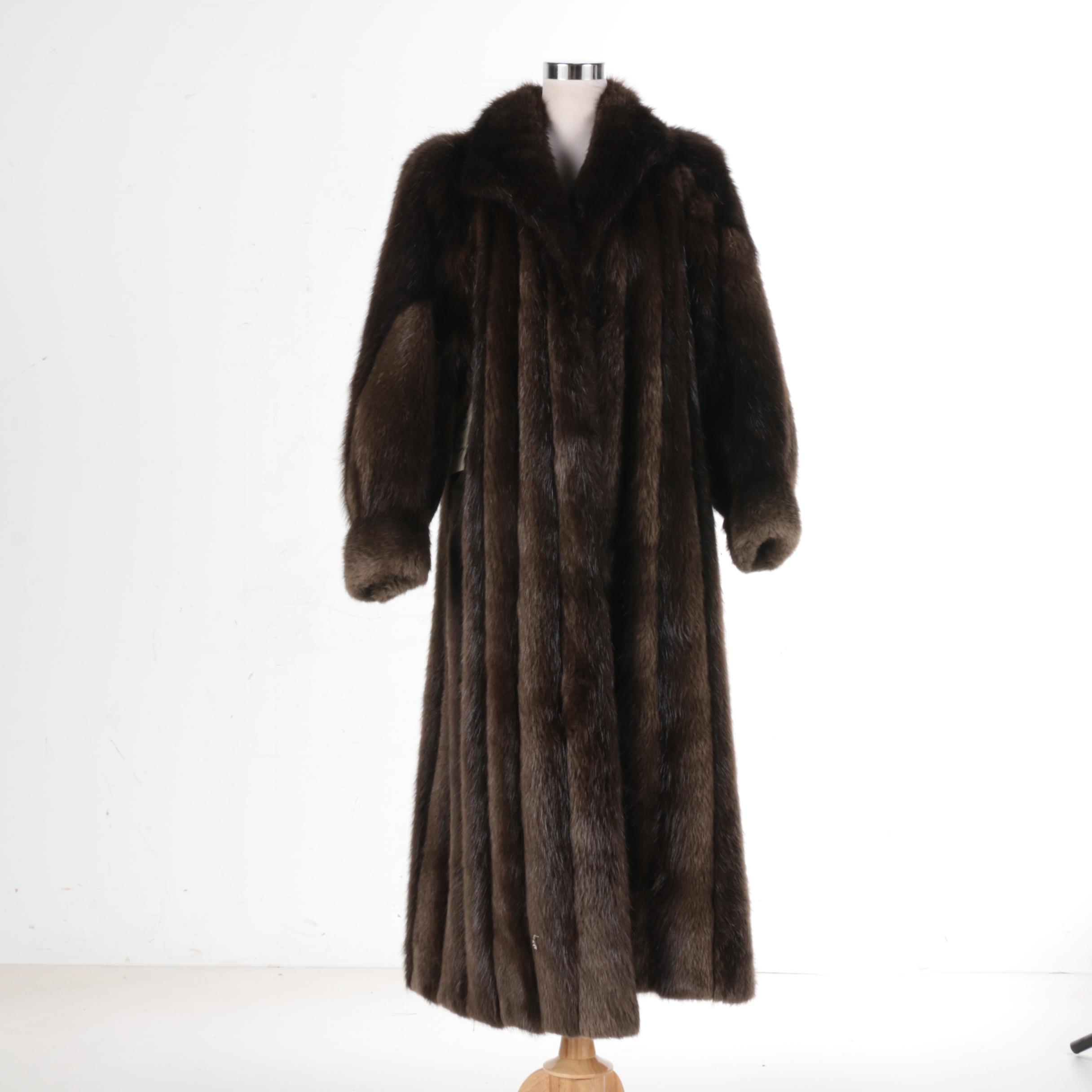 Vintage Albert Furs Sable Fur Long Coat