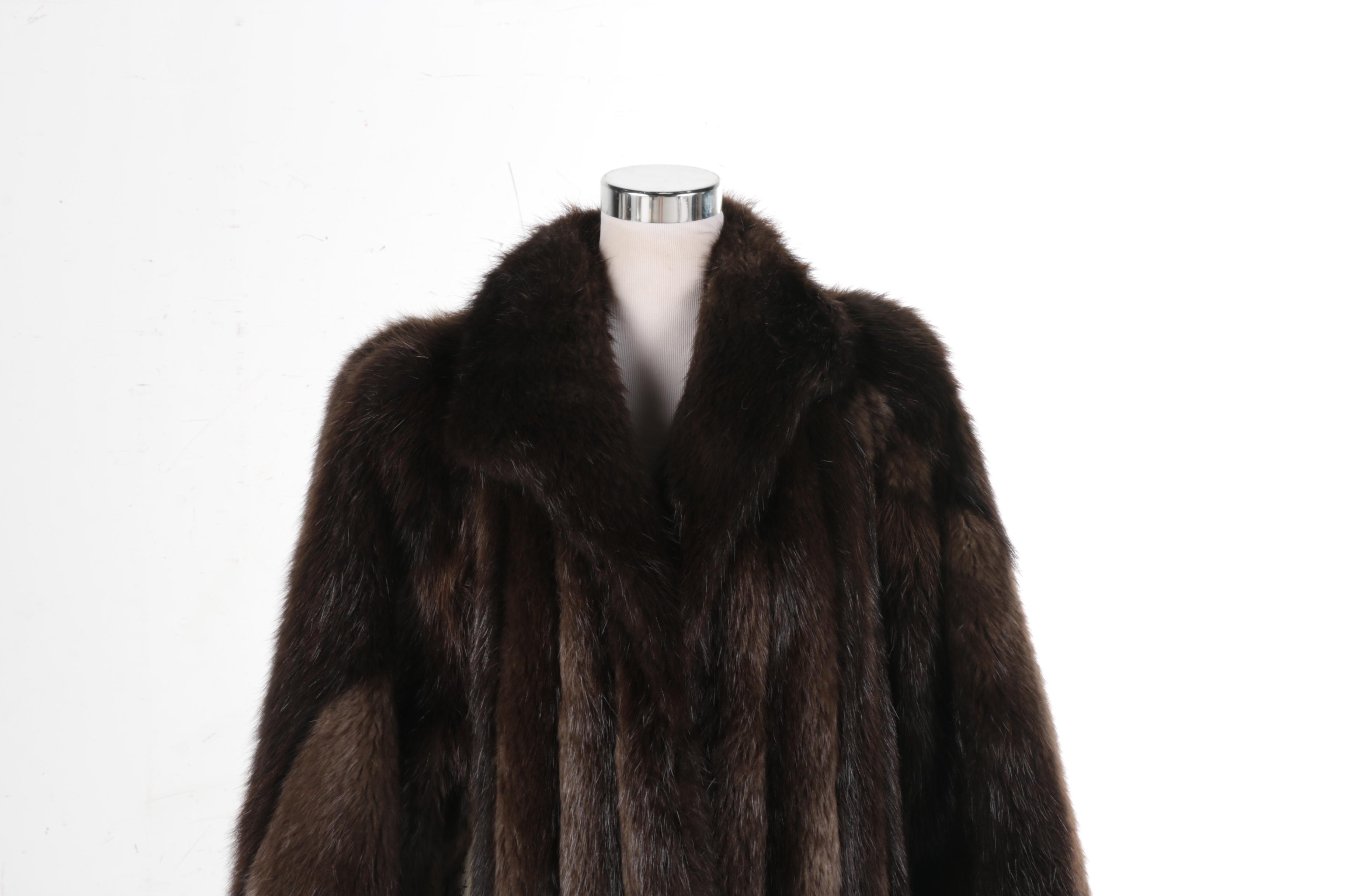 Vintage Albert Furs Sable Fur Long Coat