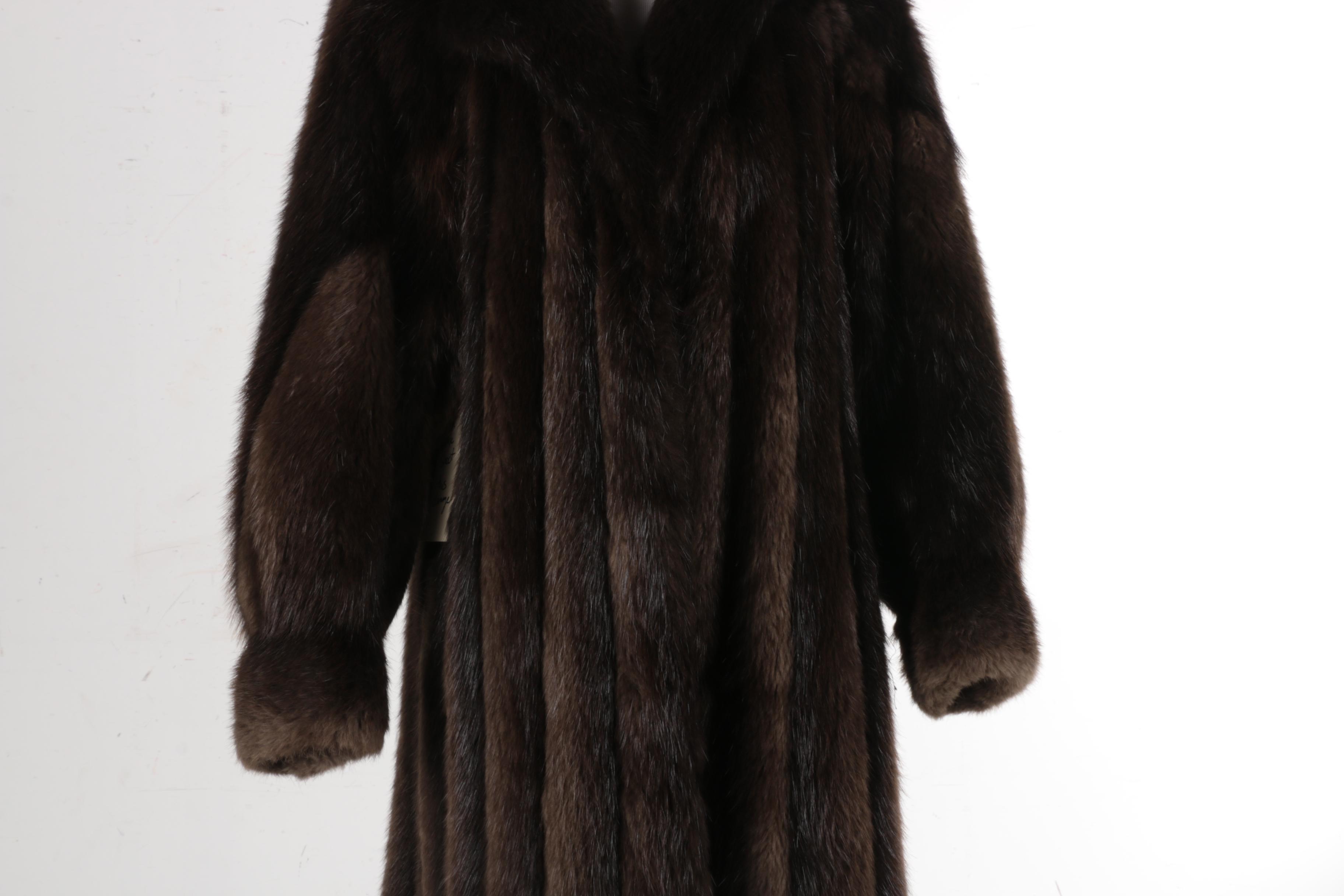 Vintage Albert Furs Sable Fur Long Coat