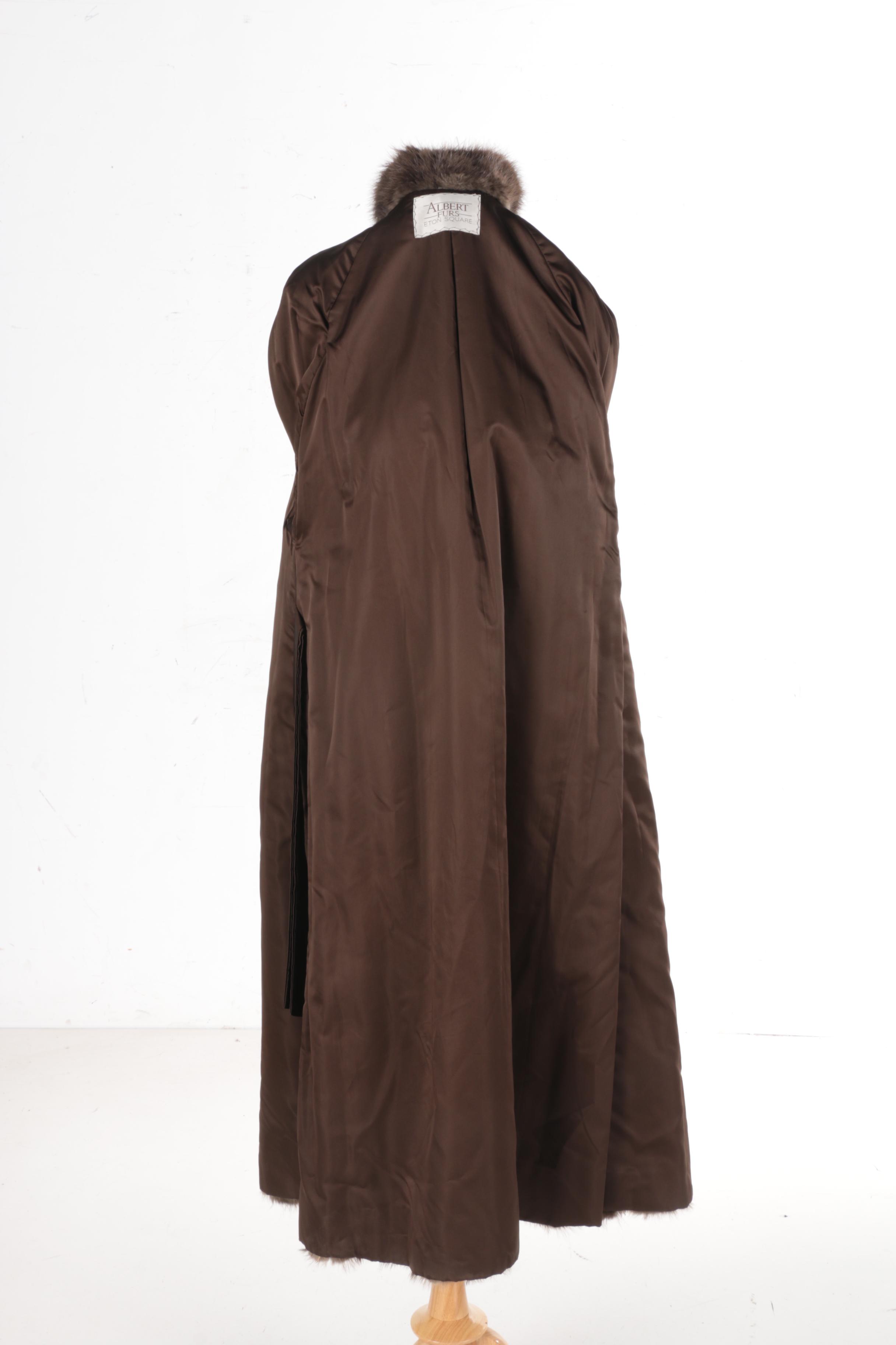 Vintage Albert Furs Sable Fur Long Coat