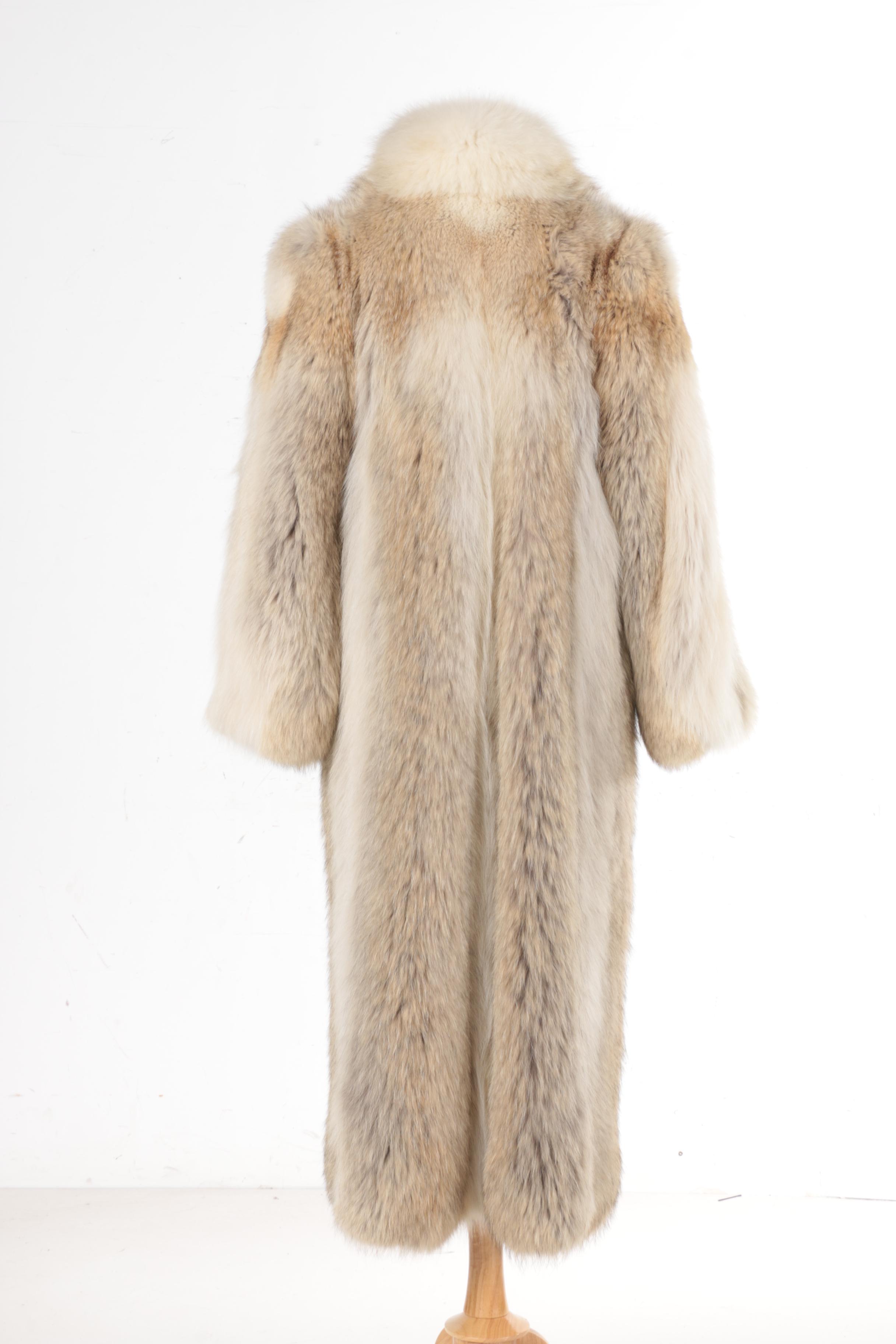 Vintage Albert Furs Coyote Fur Long Coat