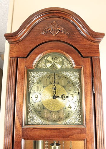 Ridgeway "Tempis Fugit" Wood Grandfather Clock