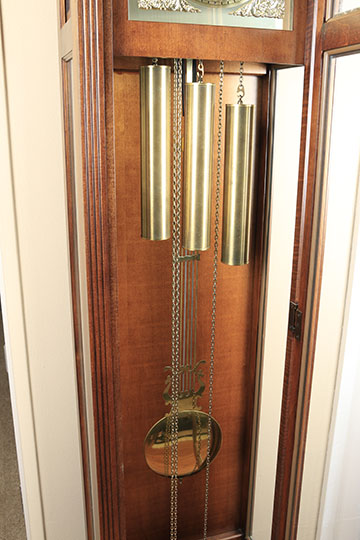 Ridgeway "Tempis Fugit" Wood Grandfather Clock