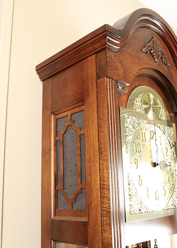 Ridgeway "Tempis Fugit" Wood Grandfather Clock