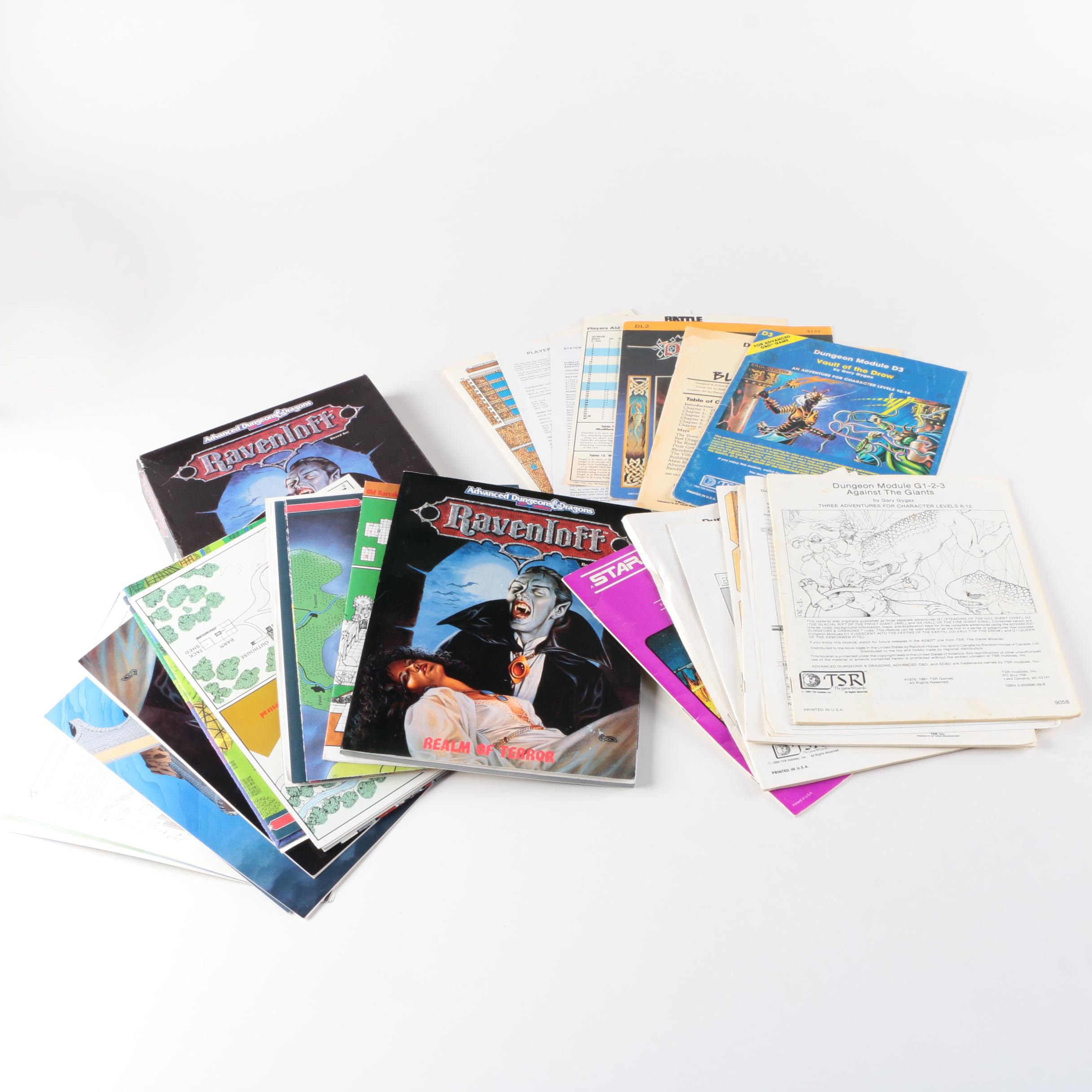 Advanced Dungeons & Dragons Modules and "Star Frontiers" Rule Book