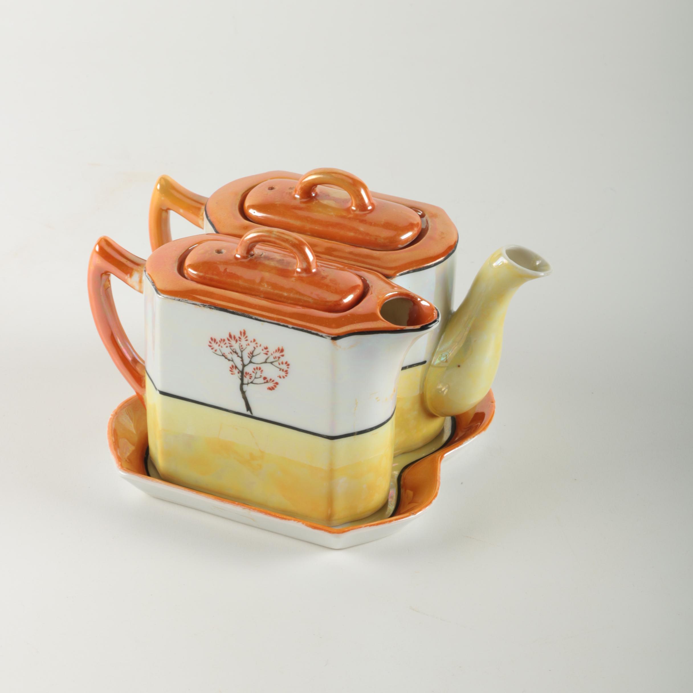 Japanese Teapot and Hot Water Pot Set