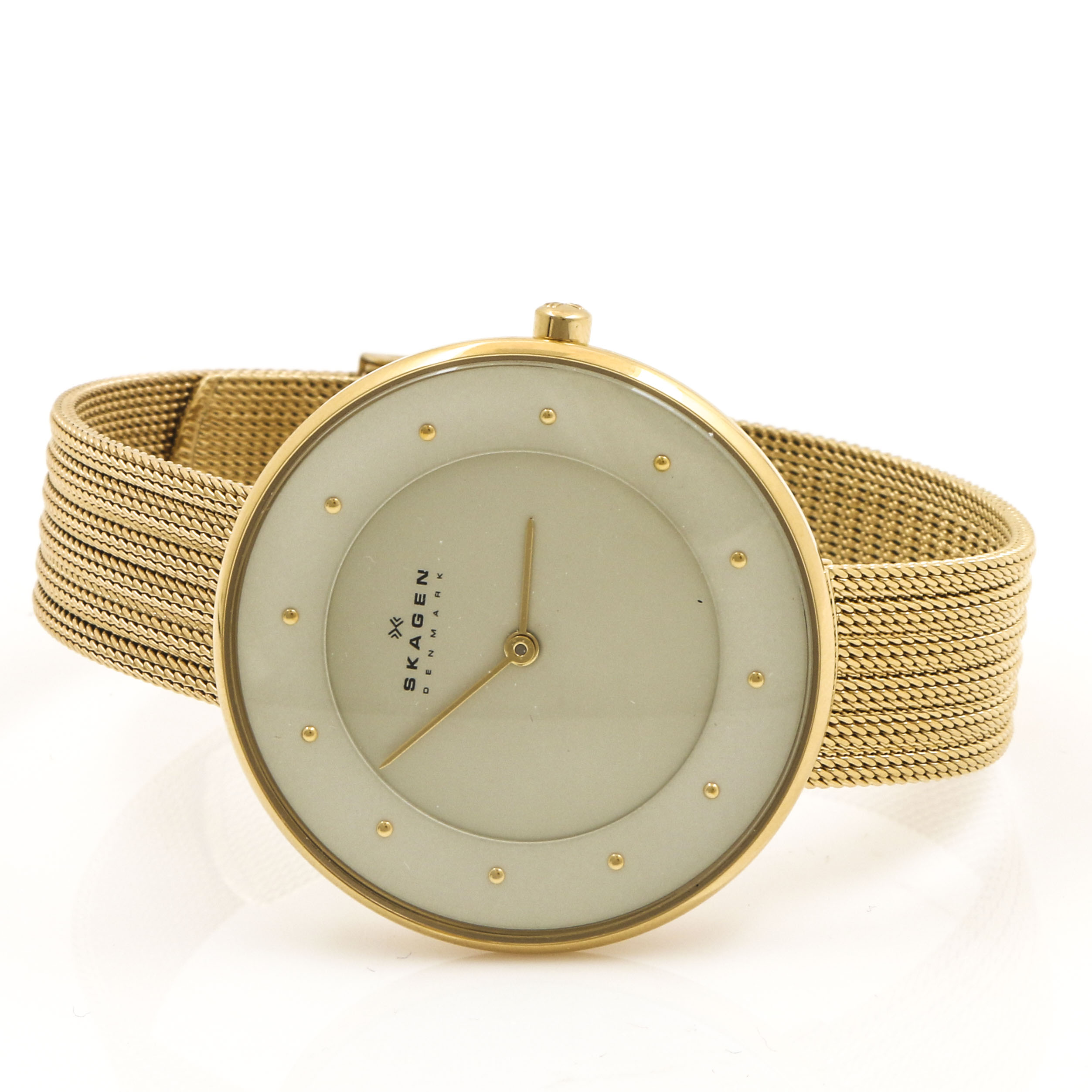 Skagen Denmark Gold Tone Analog Watch
