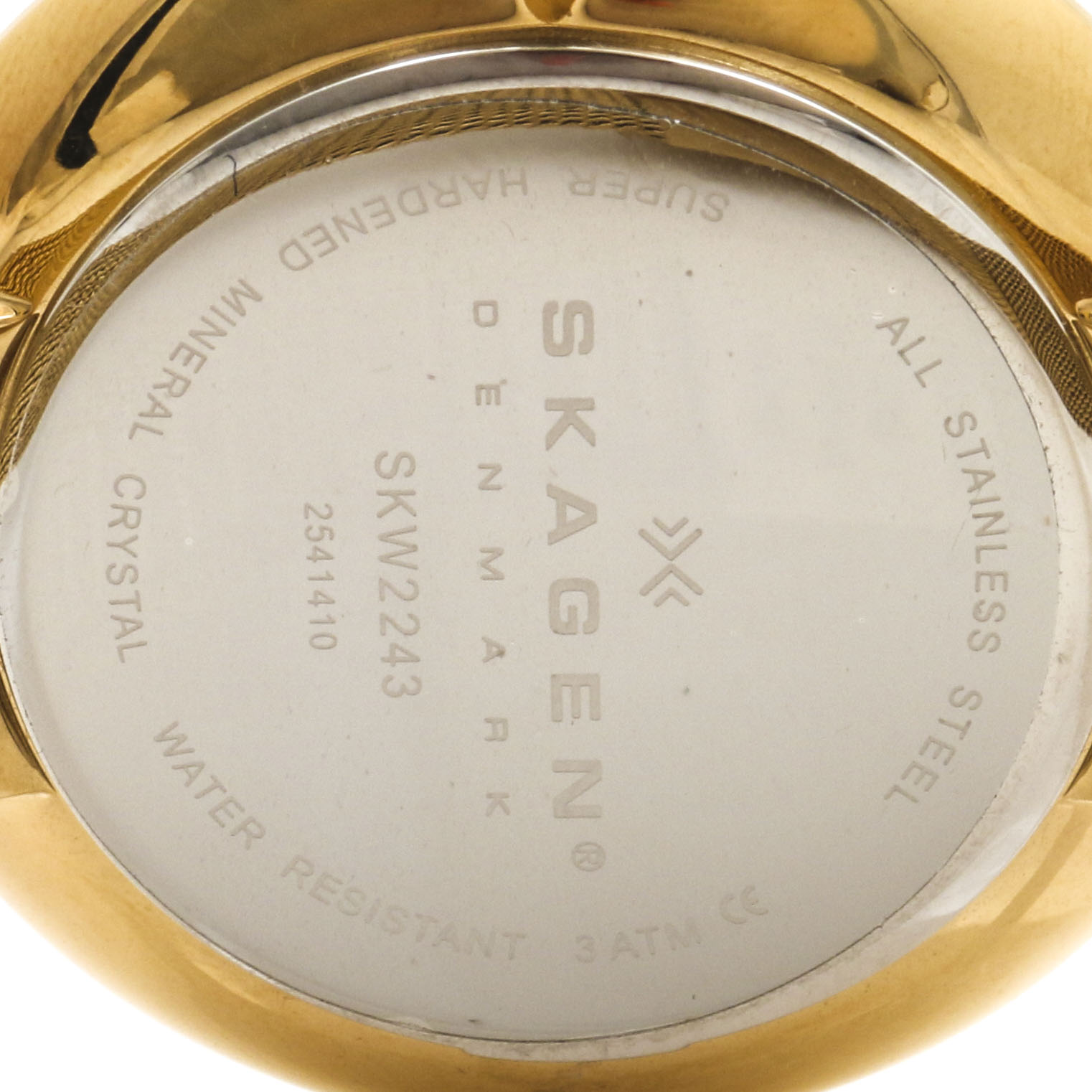 Skagen Denmark Gold Tone Analog Watch