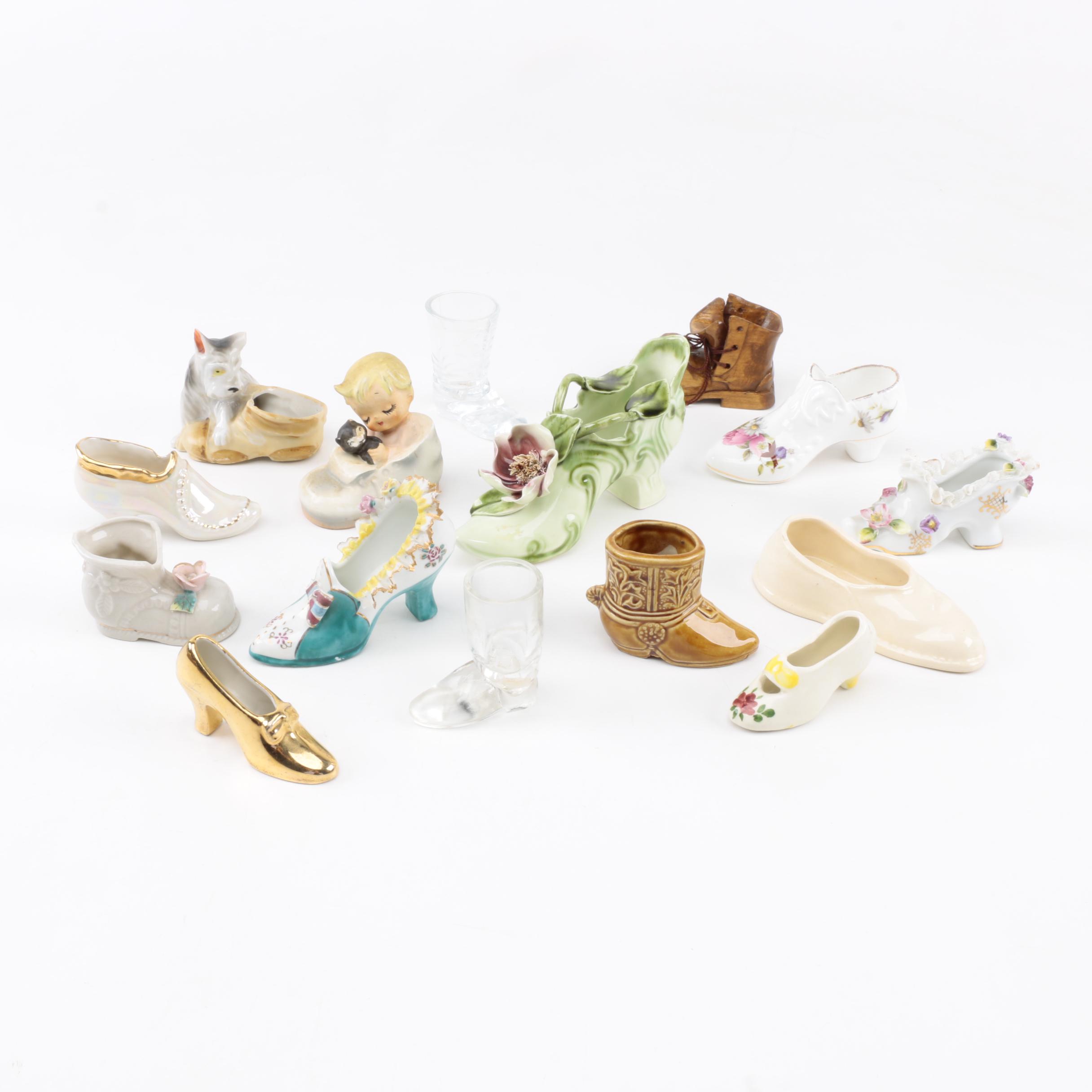 Vintage Shoe Themed Figurines