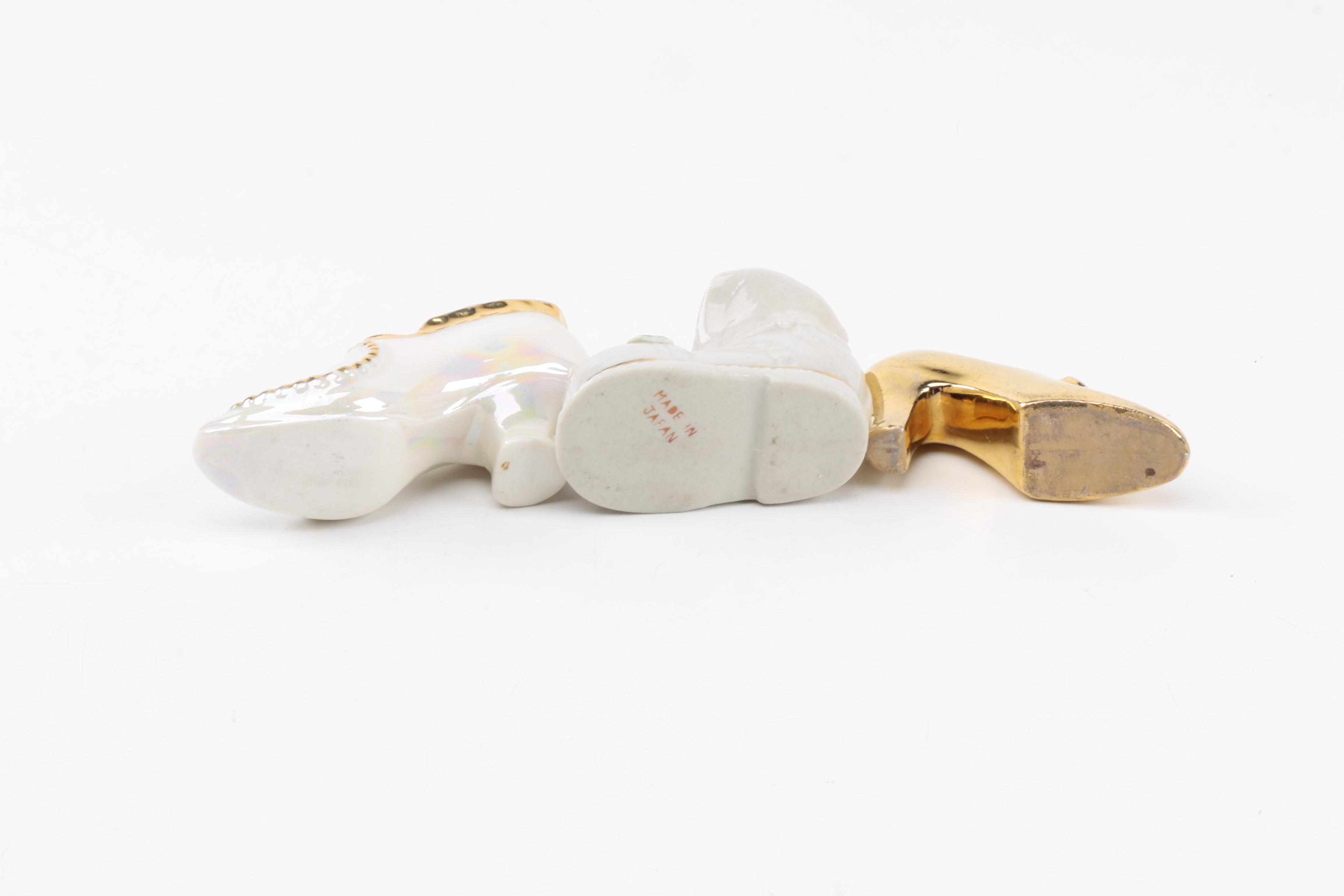 Vintage Shoe Themed Figurines