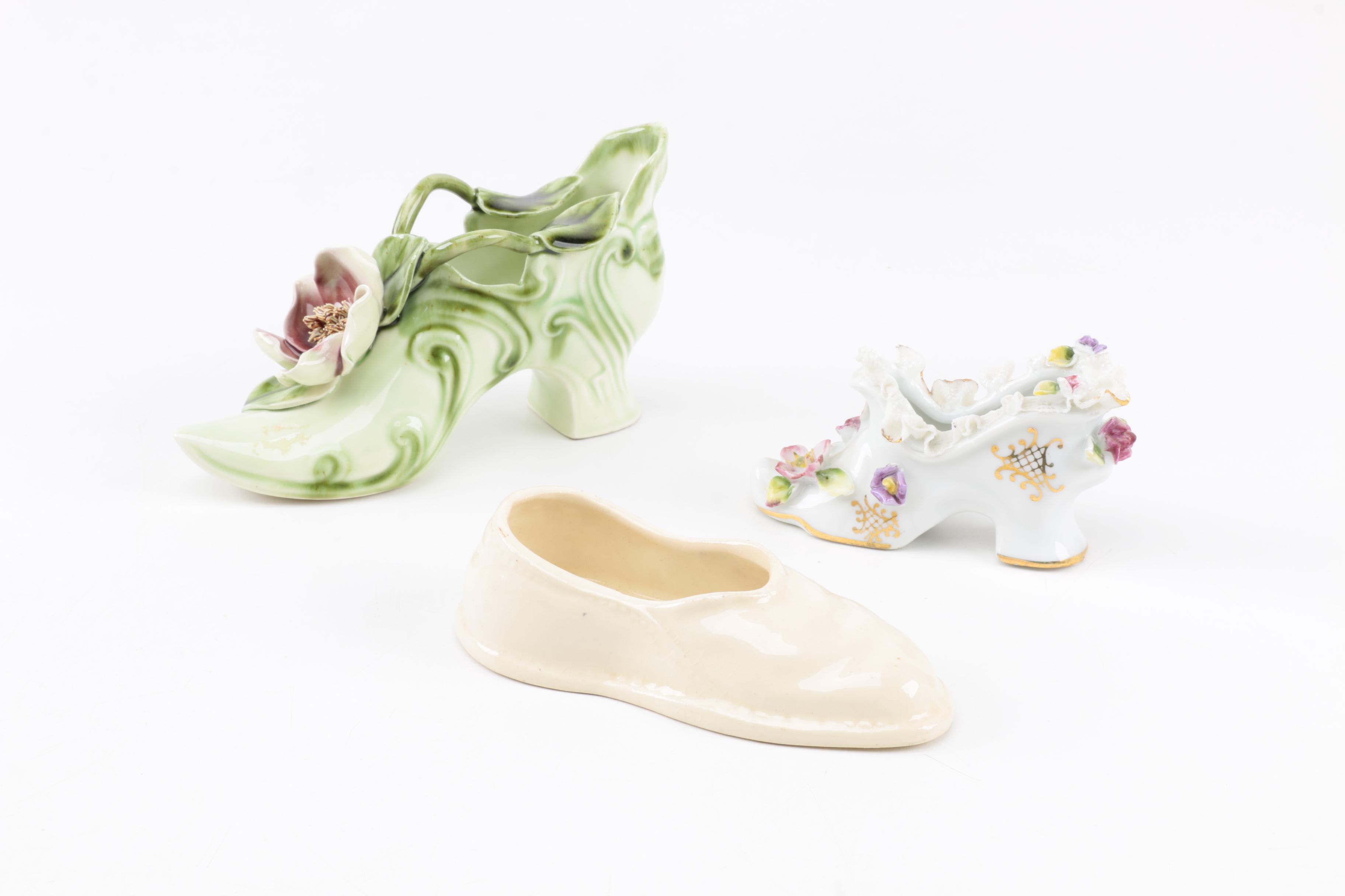 Vintage Shoe Themed Figurines