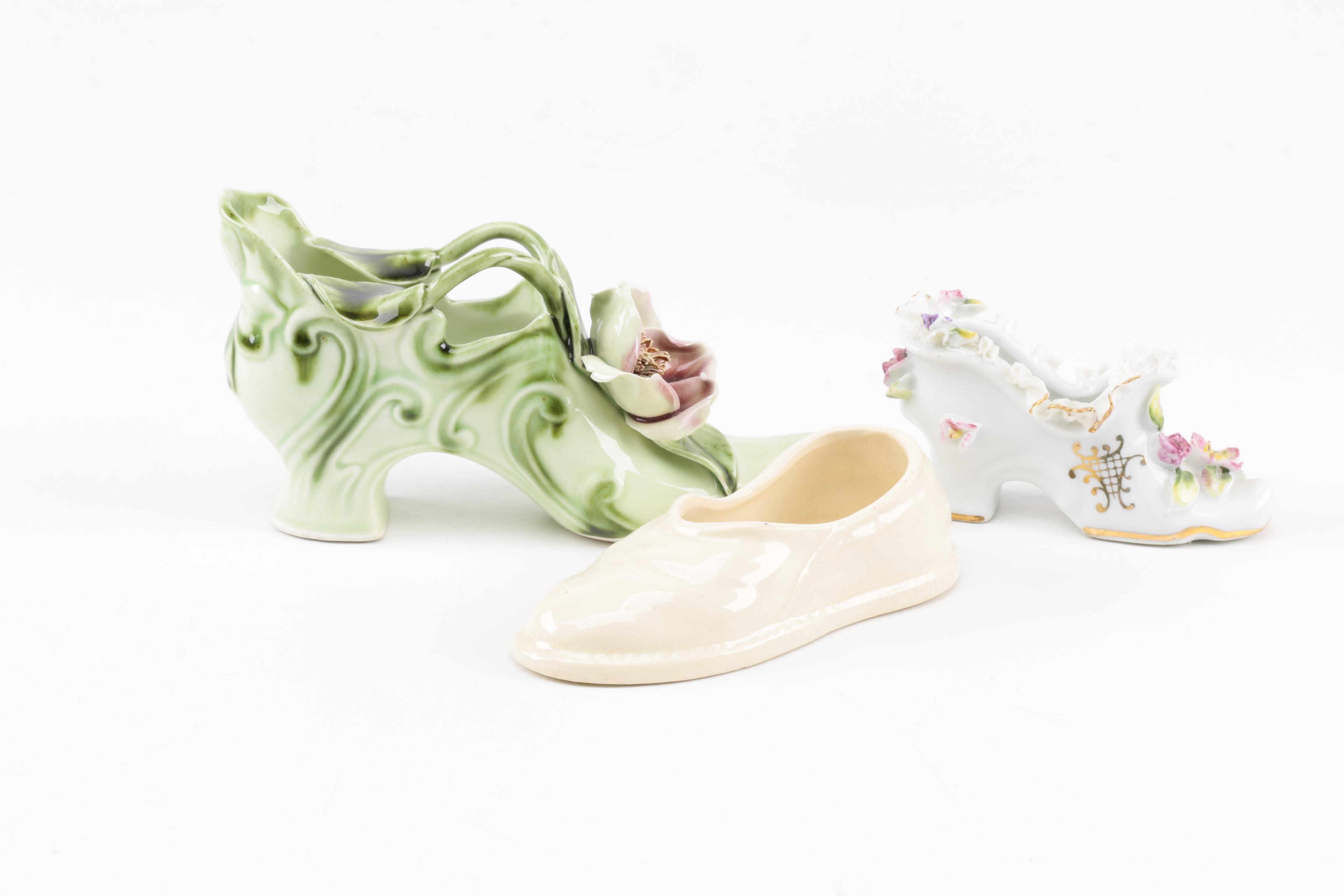 Vintage Shoe Themed Figurines