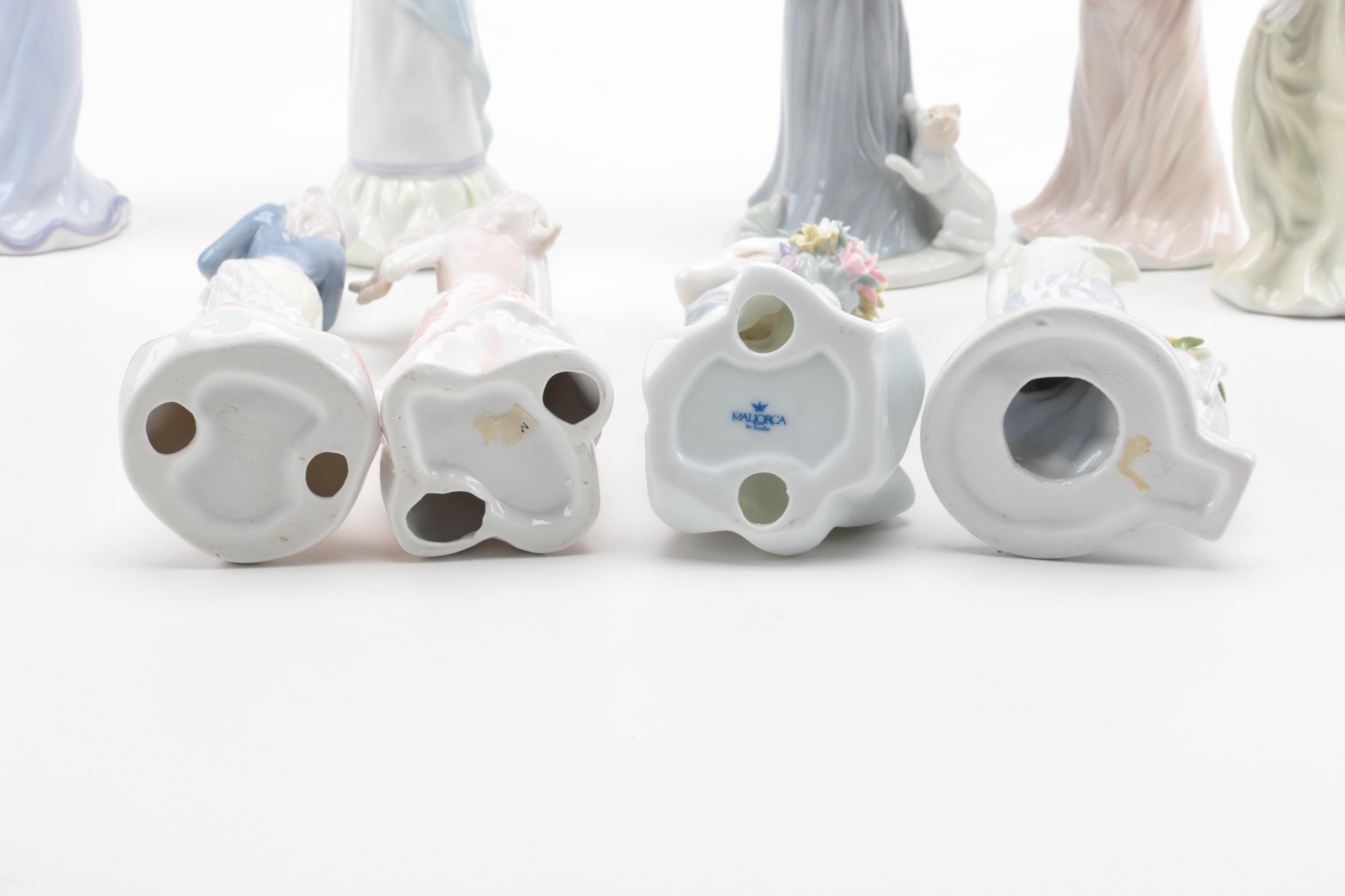 Porcelain Ladies Figurines Including Mallorca and K's Collection