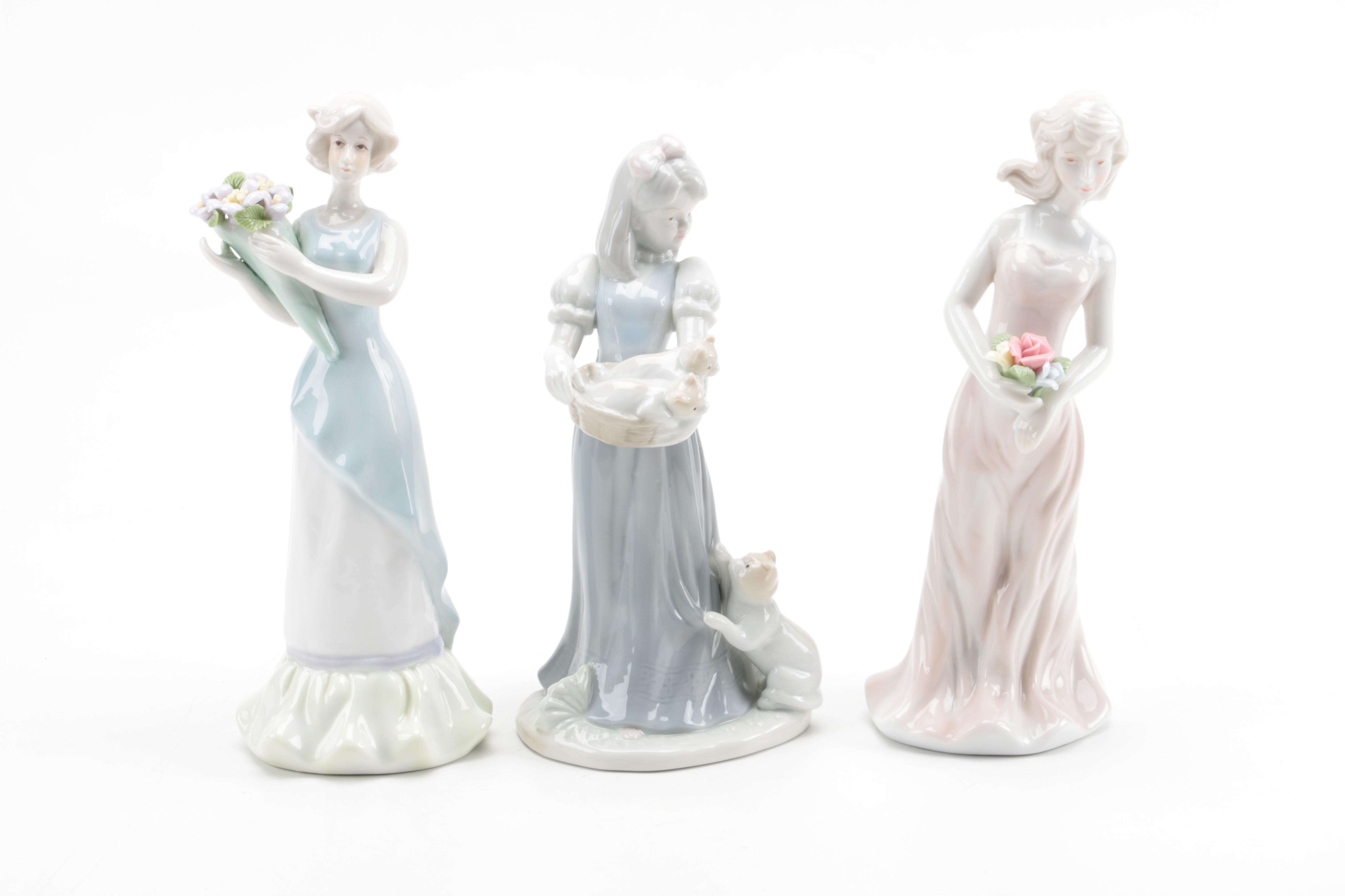 Porcelain Ladies Figurines Including Mallorca and K's Collection