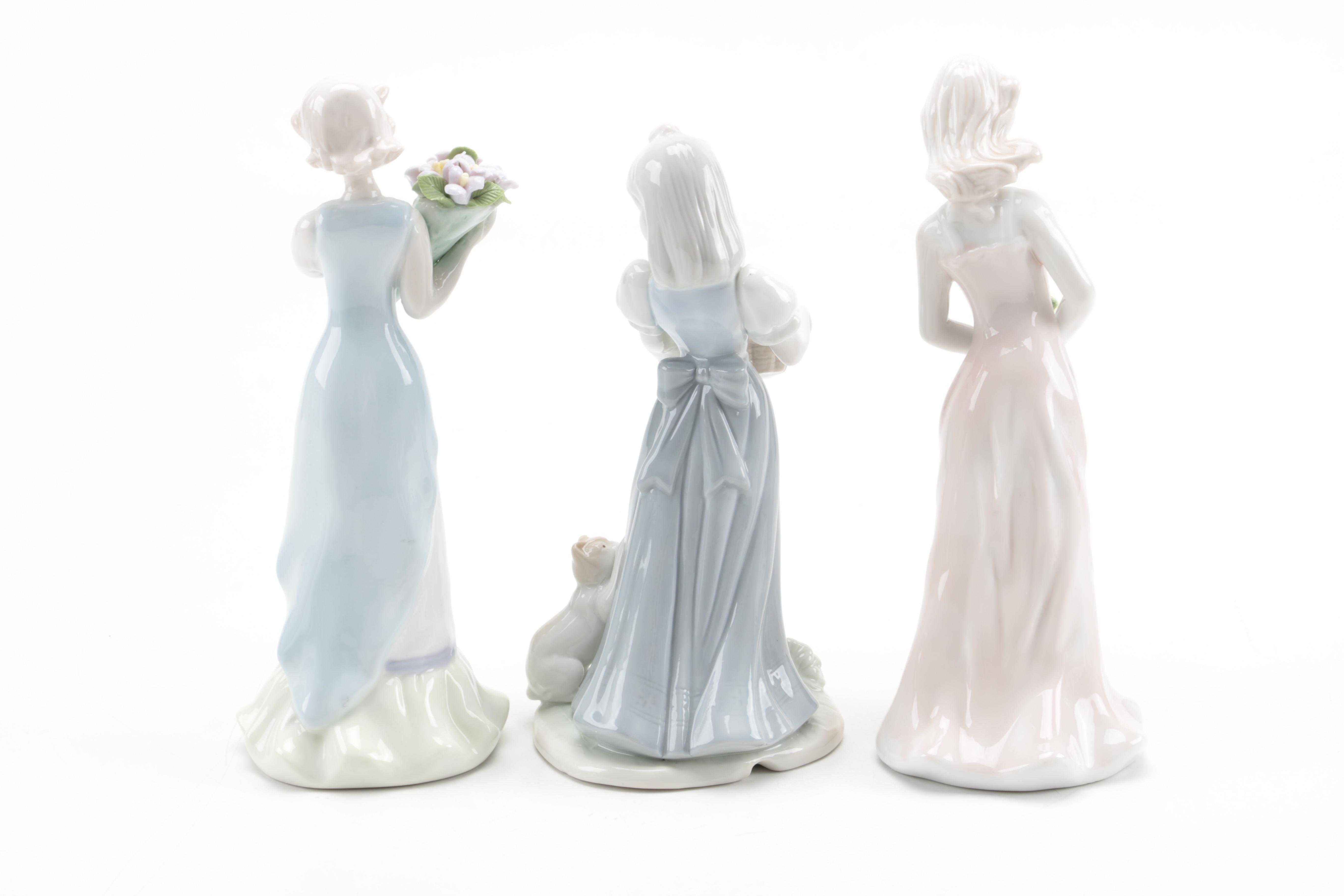 Porcelain Ladies Figurines Including Mallorca and K's Collection