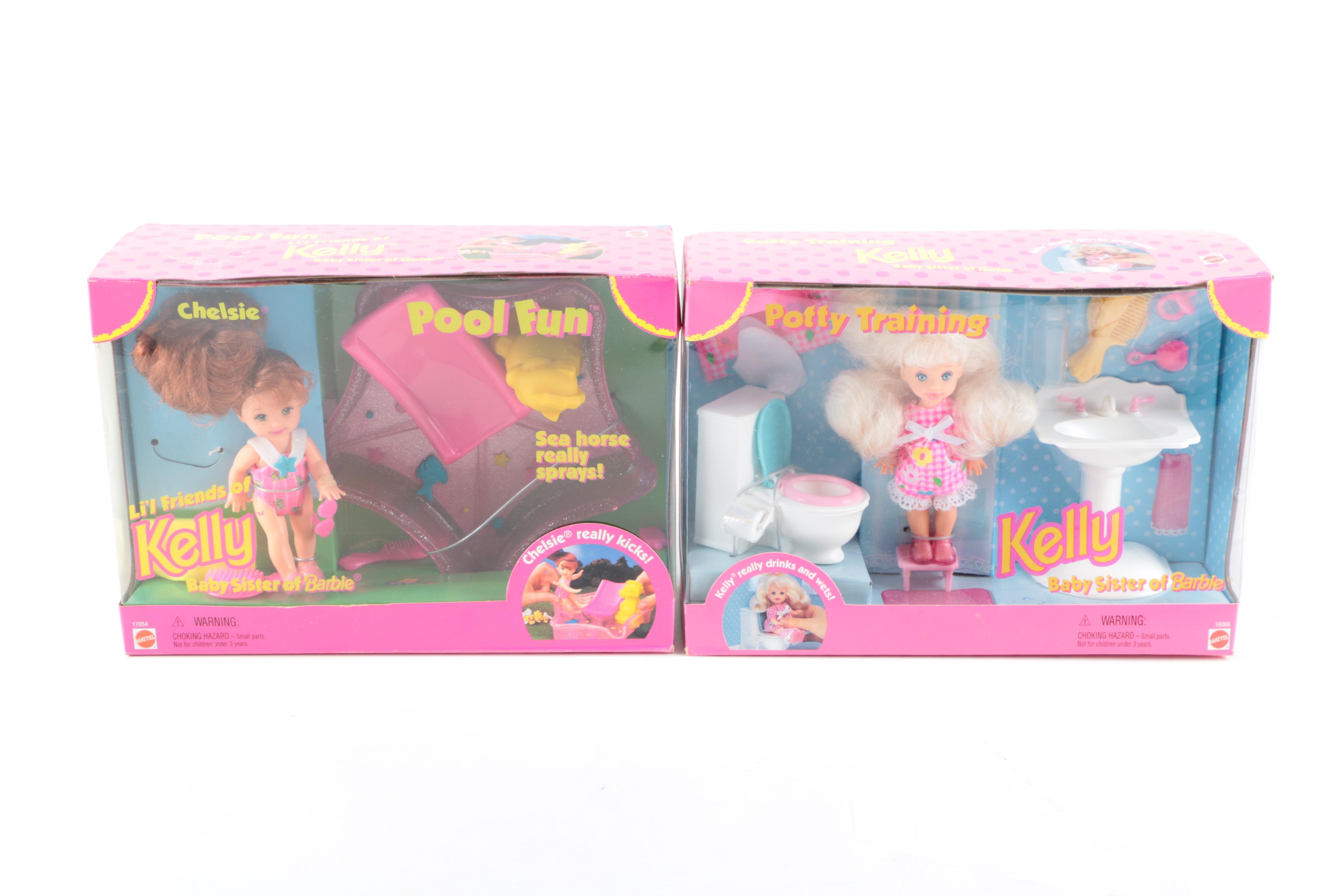 Collection of Barbie and Kelly Dolls