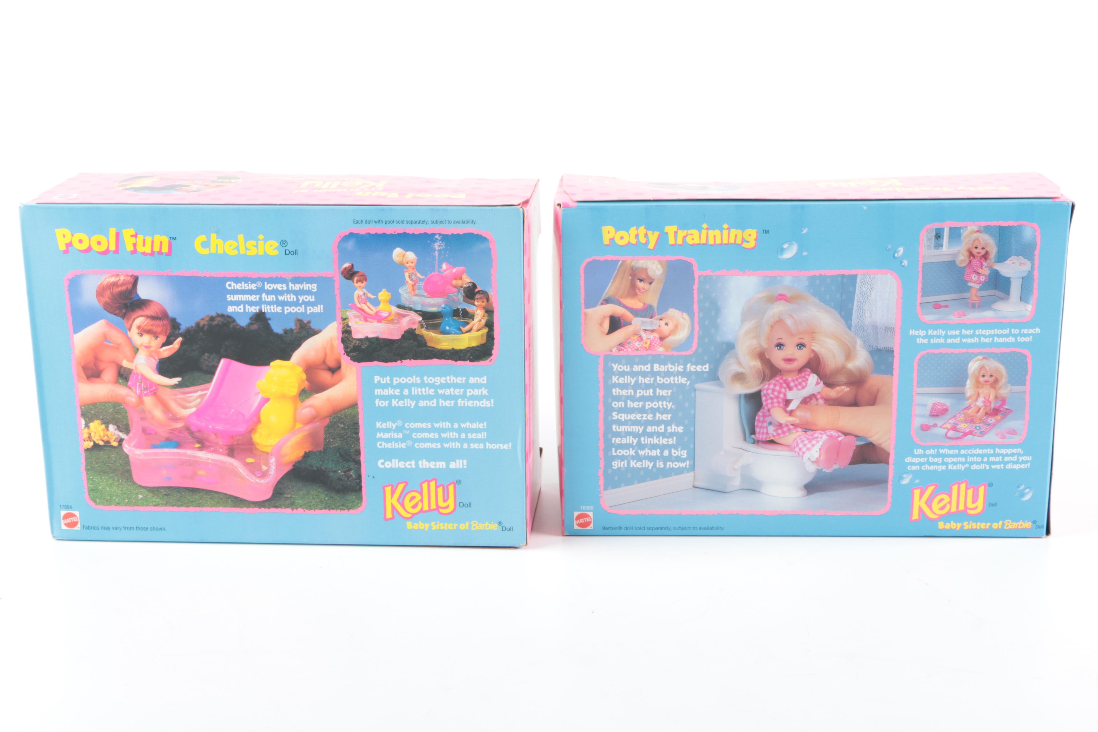 Collection of Barbie and Kelly Dolls