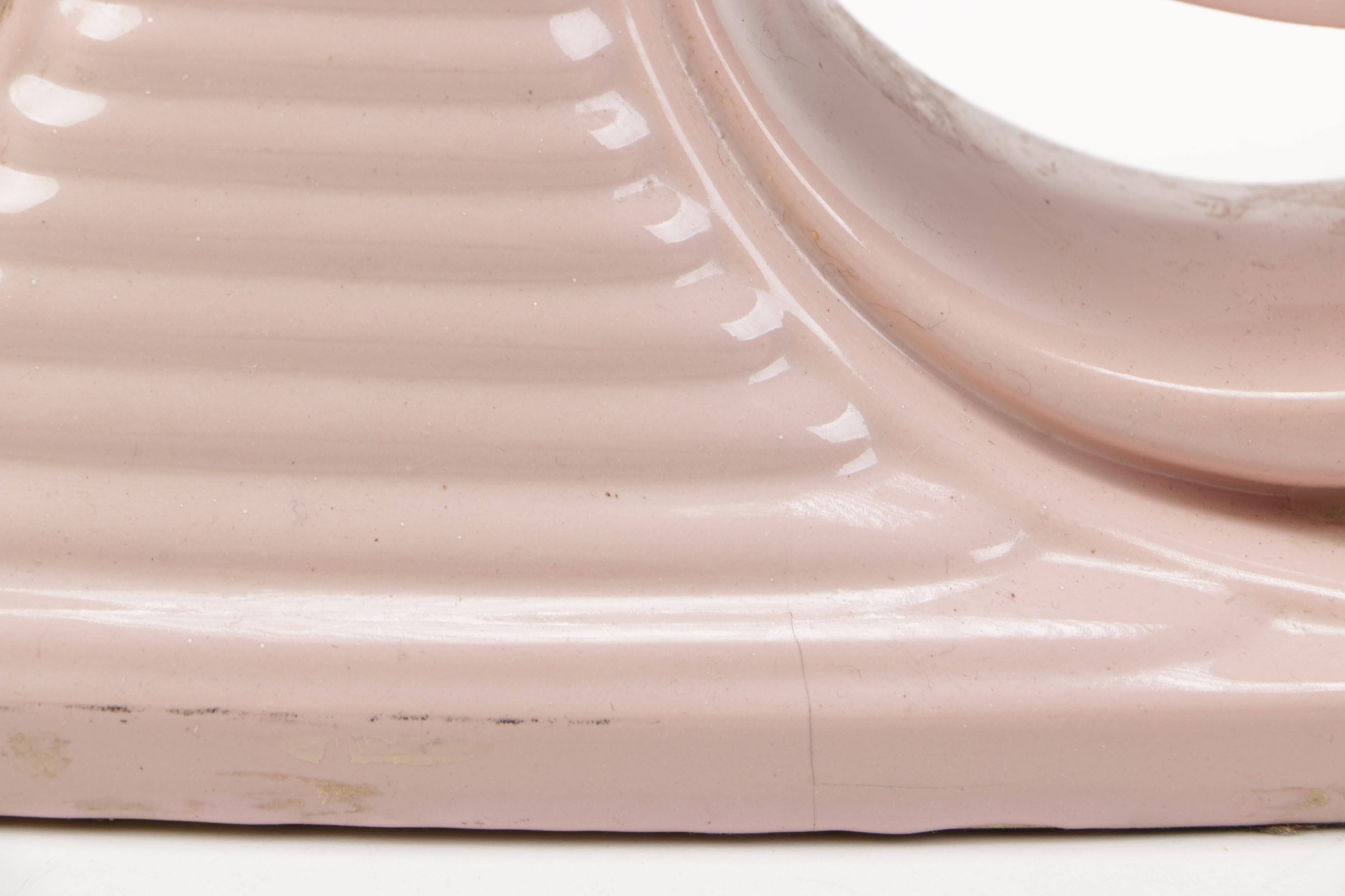 Mid-Century Rose Pink Ceramic Table Lamps