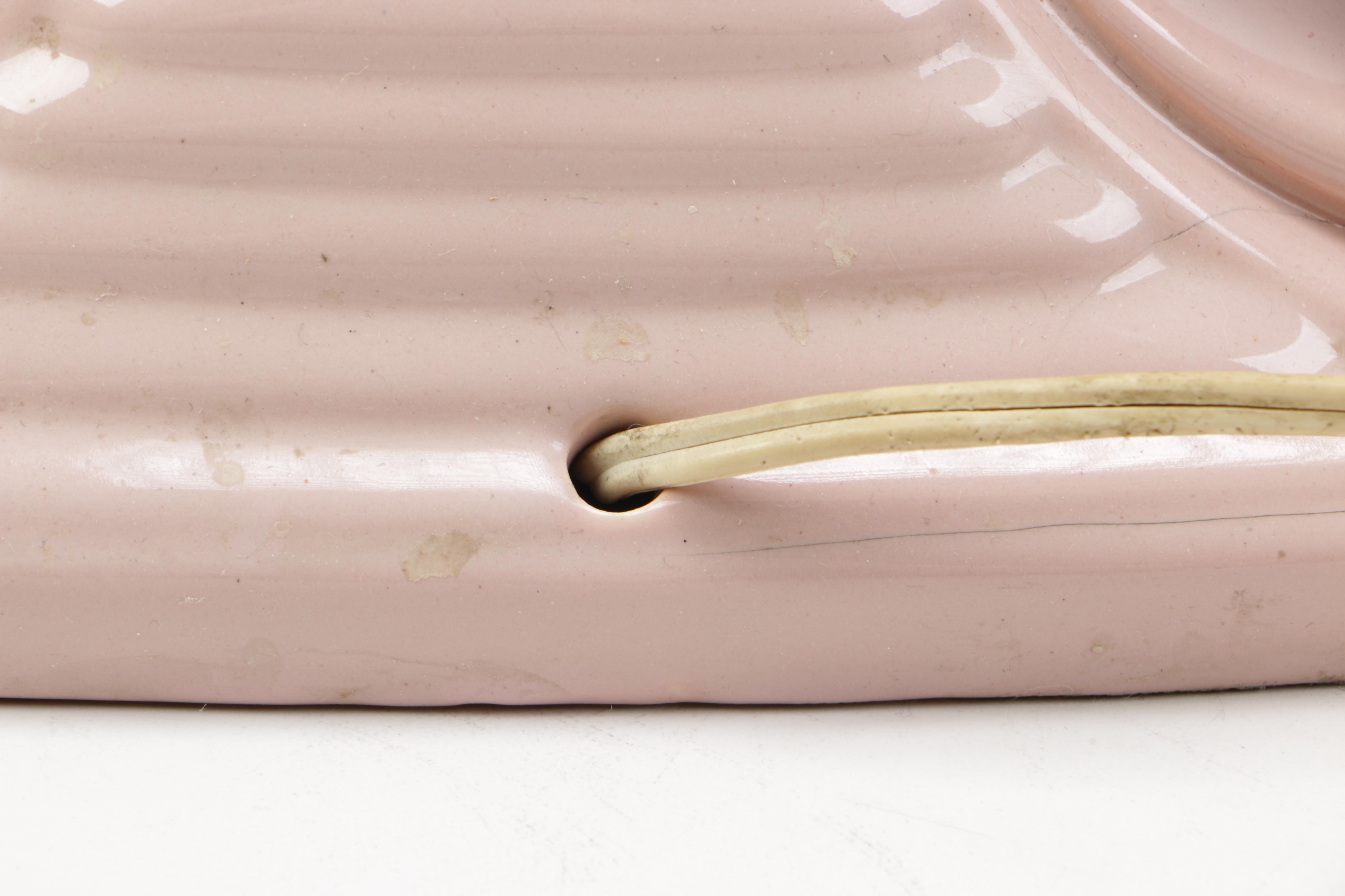 Mid-Century Rose Pink Ceramic Table Lamps