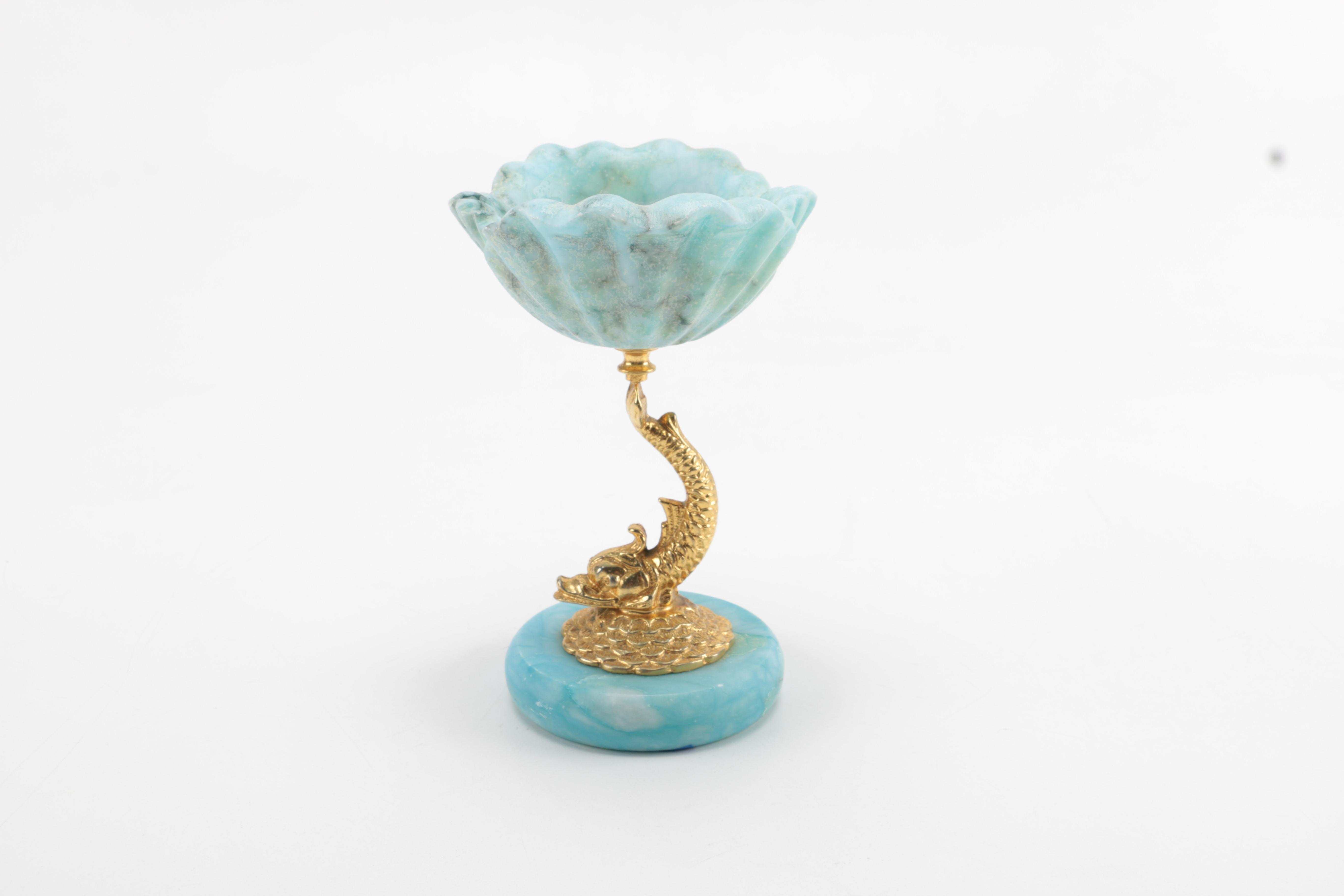 Figurines including Alabaster Floral Figurine