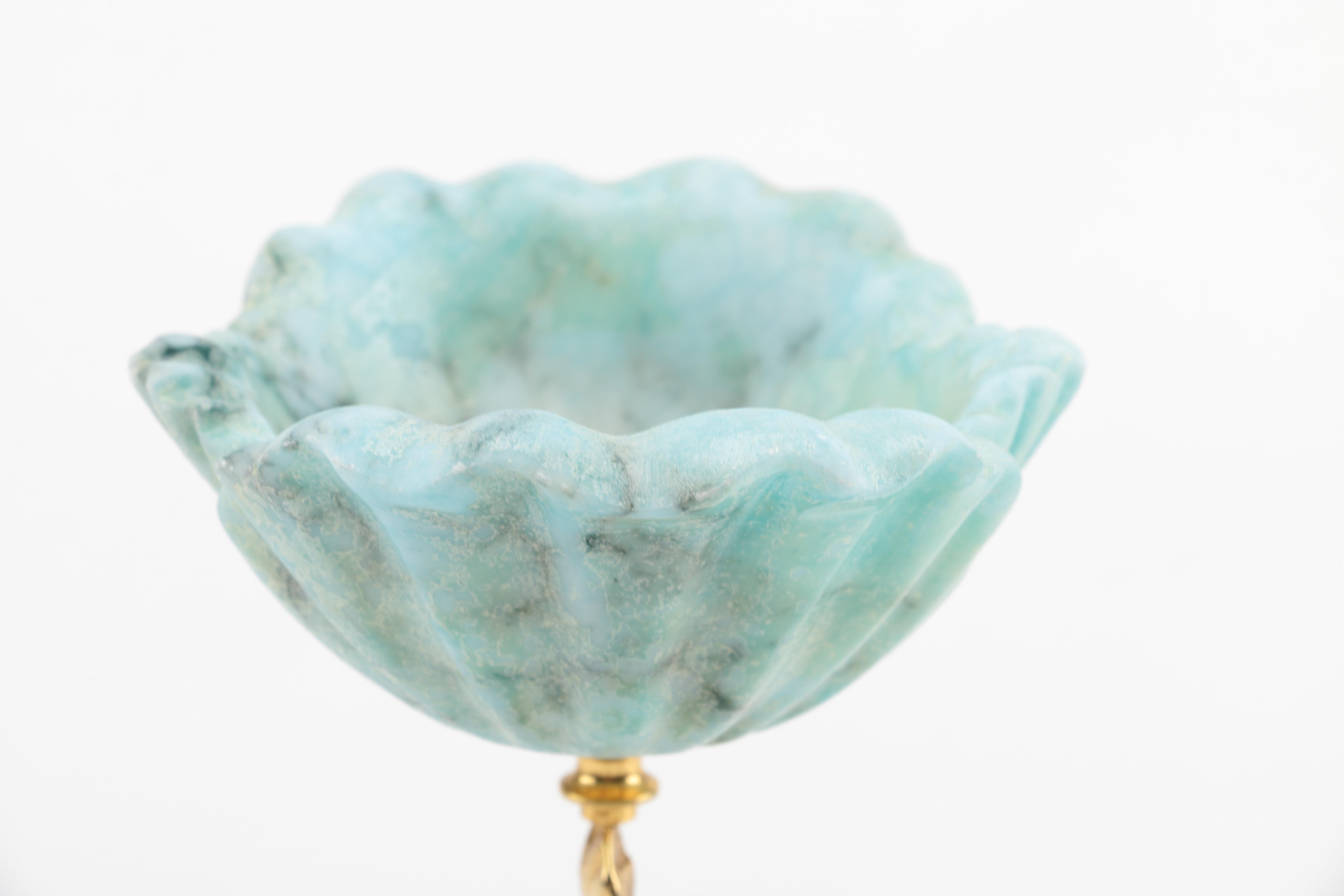 Figurines including Alabaster Floral Figurine