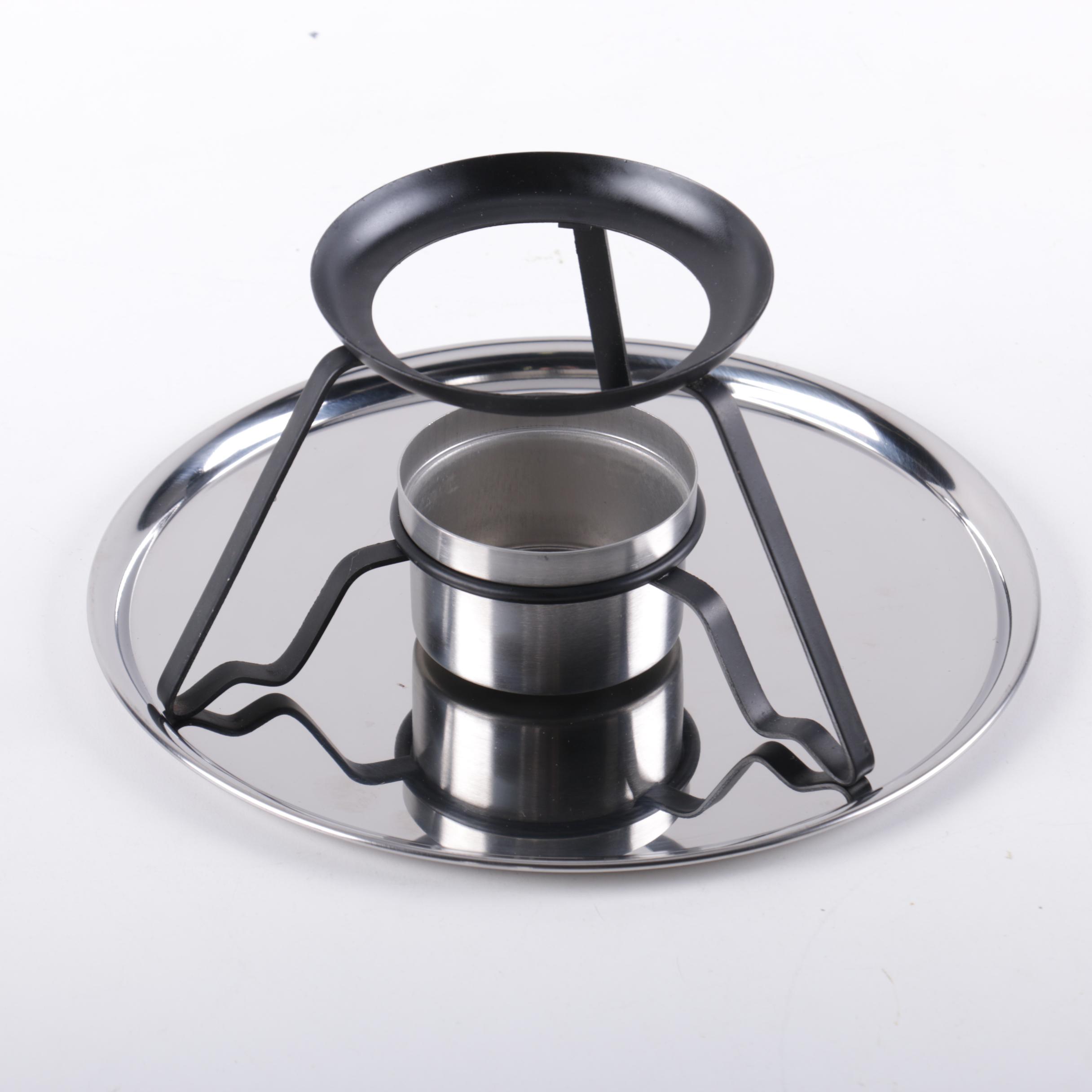 Circa 1970s Gourmet International Stainless Steel Foundue Set