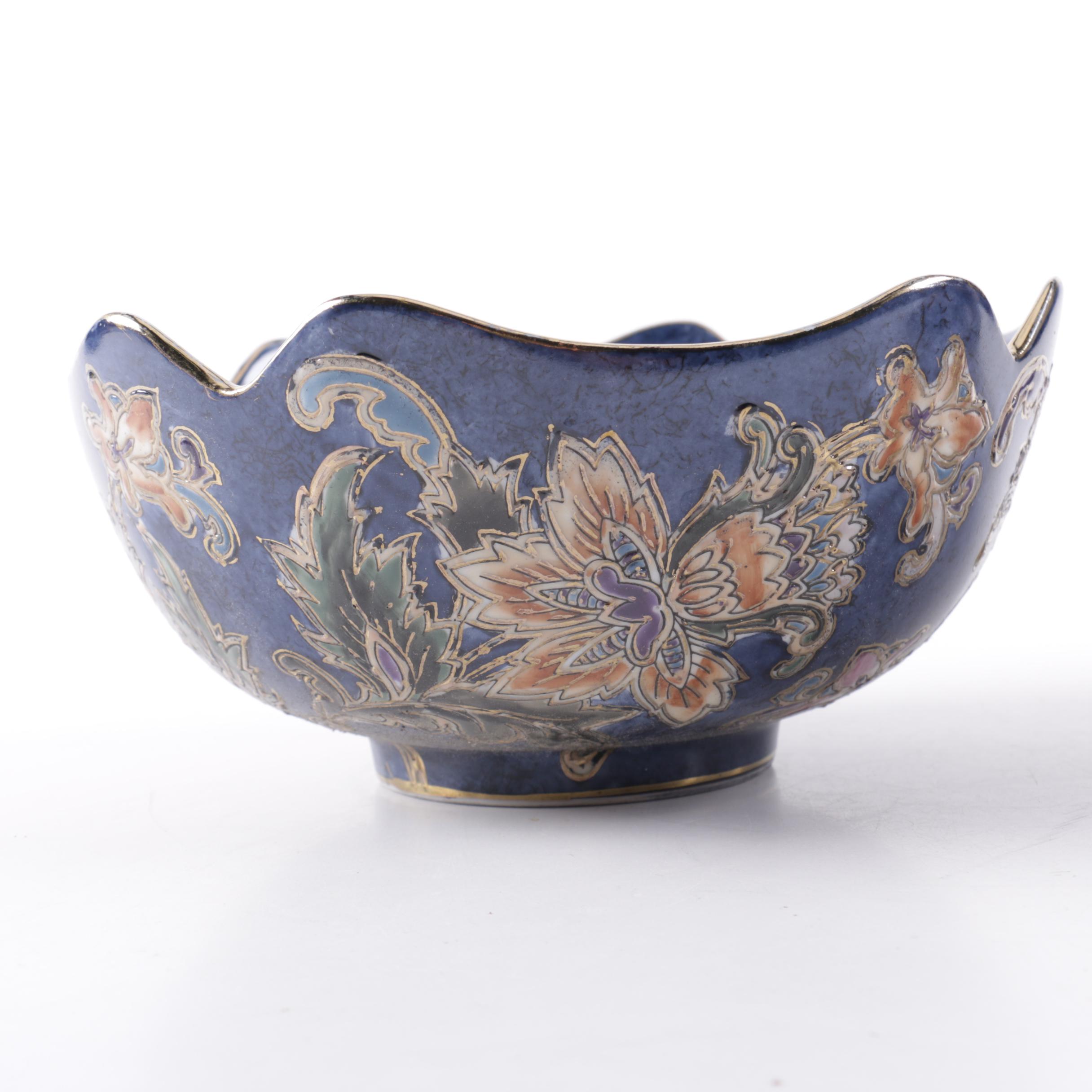 Grouping of Handpainted Ceramic Vessels