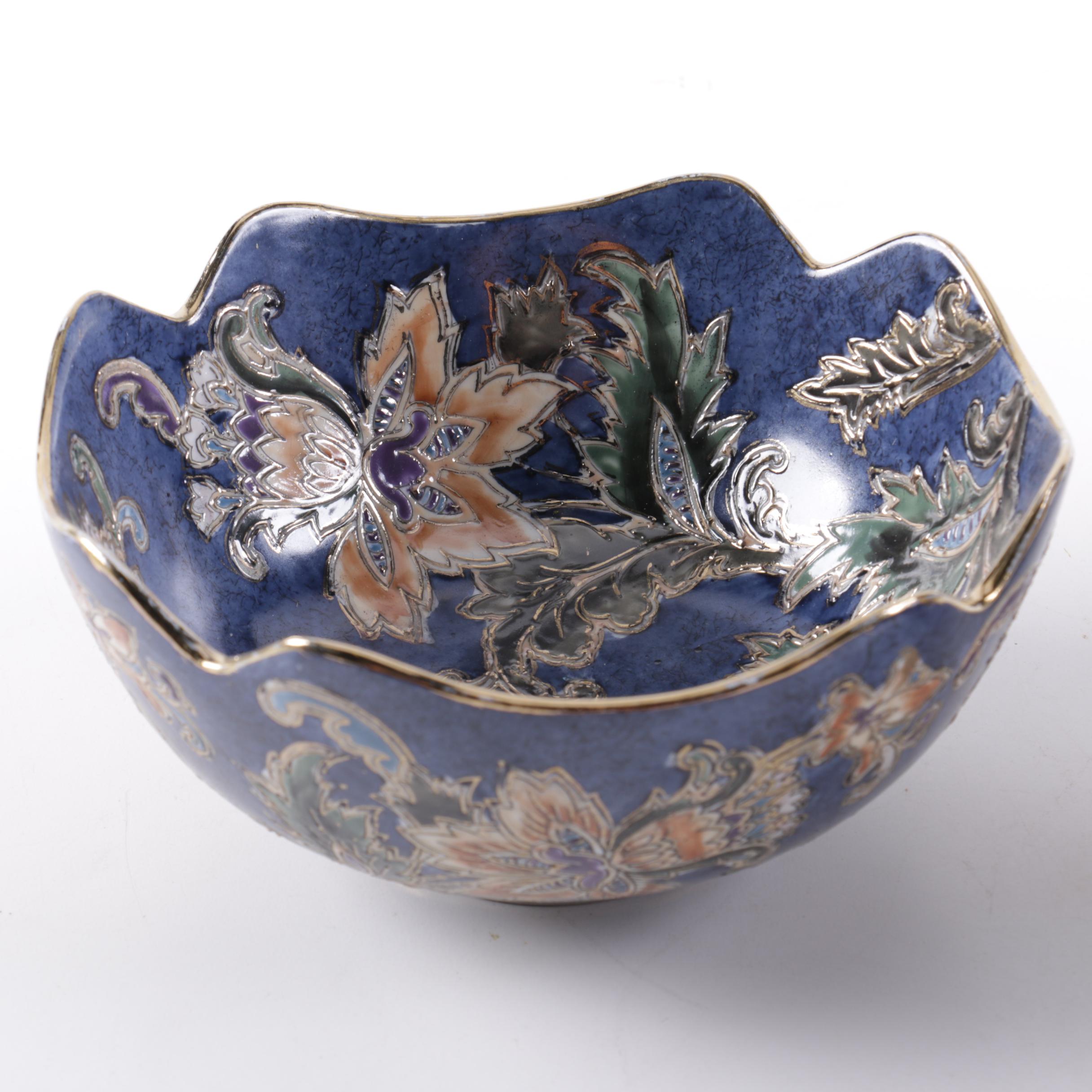 Grouping of Handpainted Ceramic Vessels