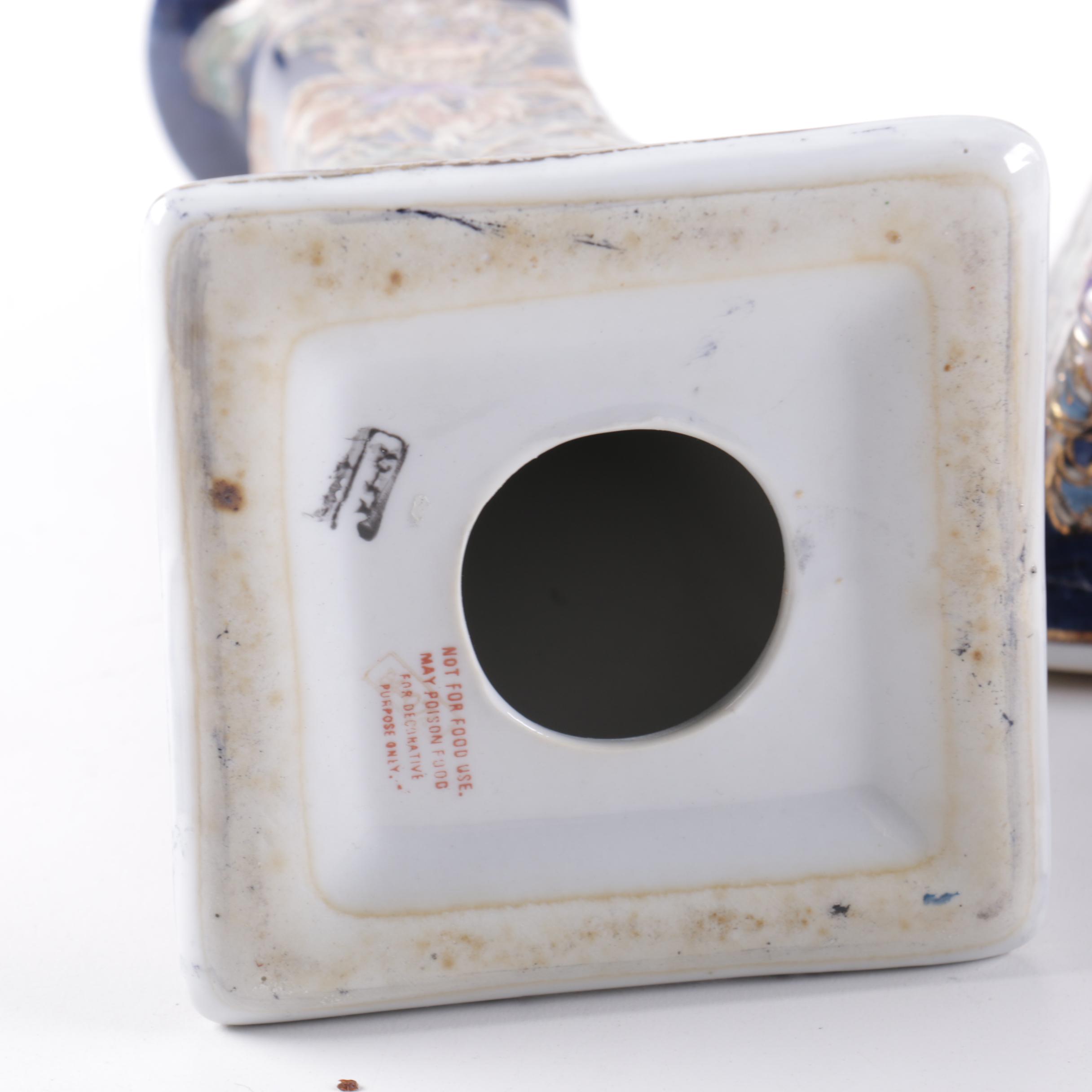 Grouping of Handpainted Ceramic Vessels