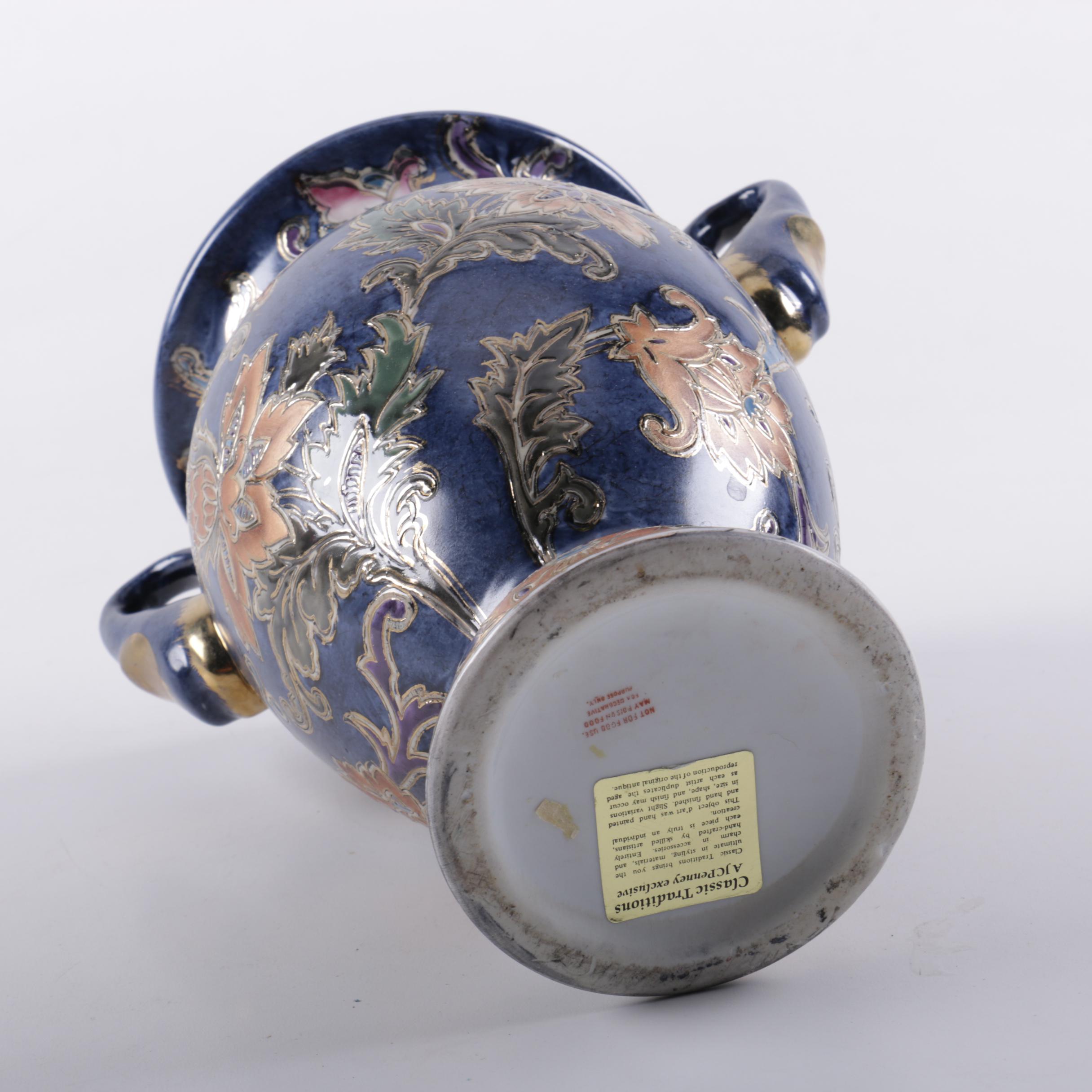 Grouping of Handpainted Ceramic Vessels