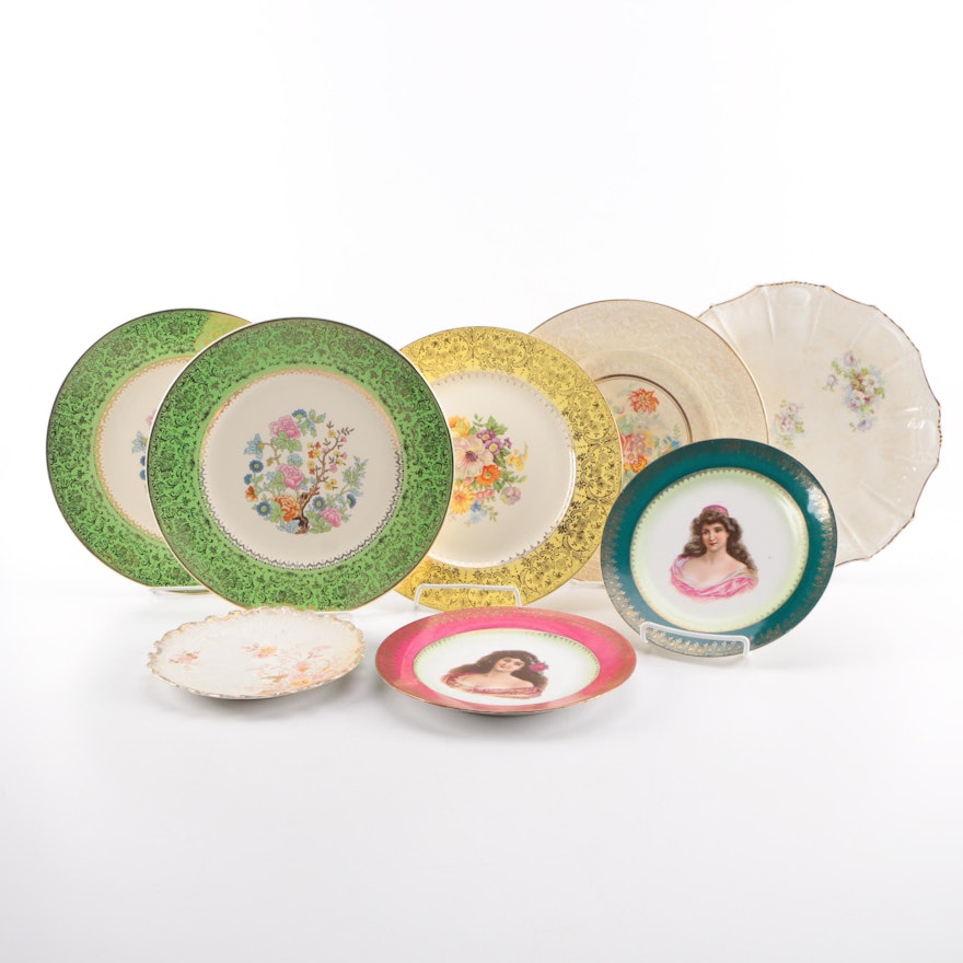 Decorative Porcelain and China Plate Collection Featuring Wedgwood and Knowles