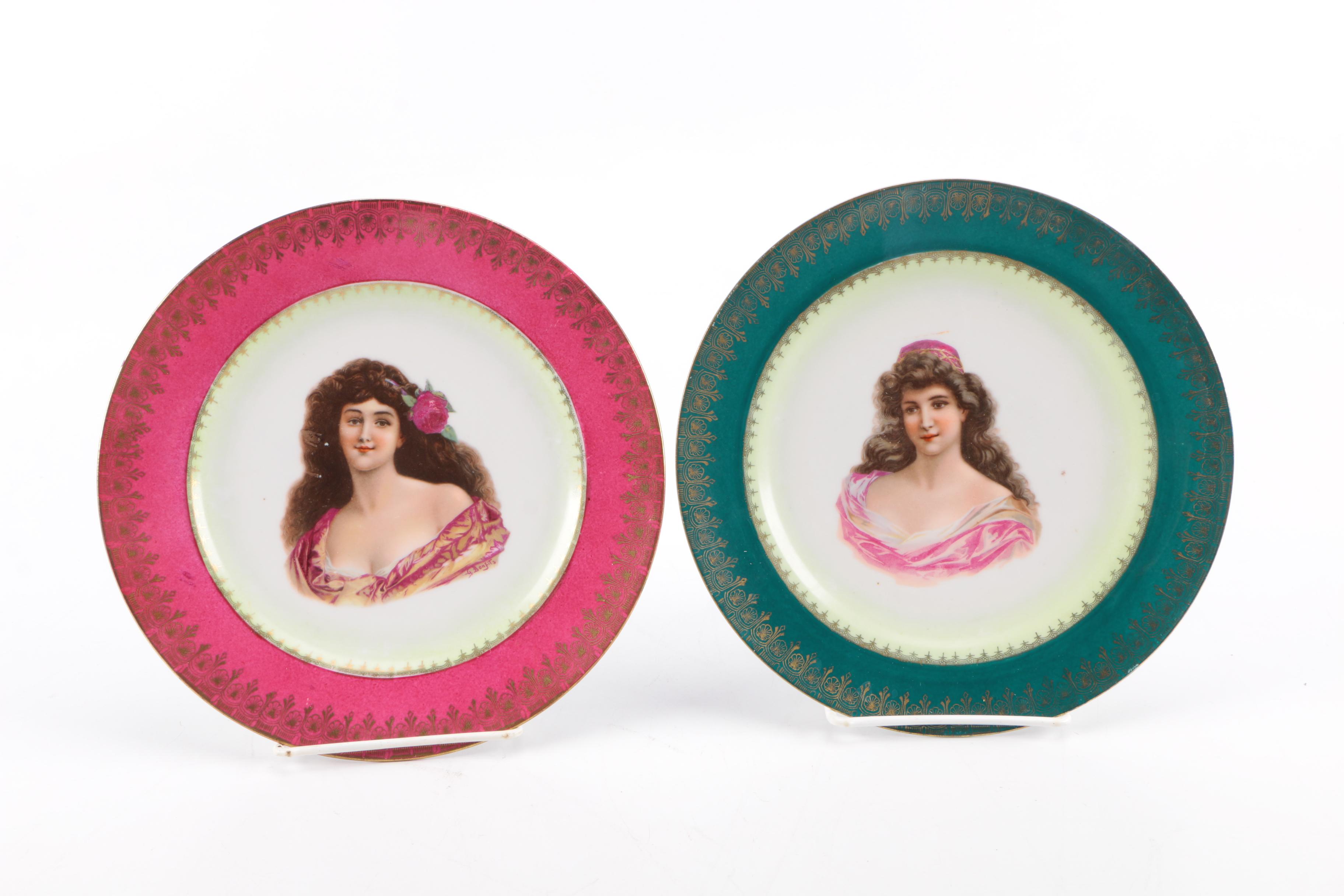 Decorative Porcelain and China Plate Collection Featuring Wedgwood and Knowles