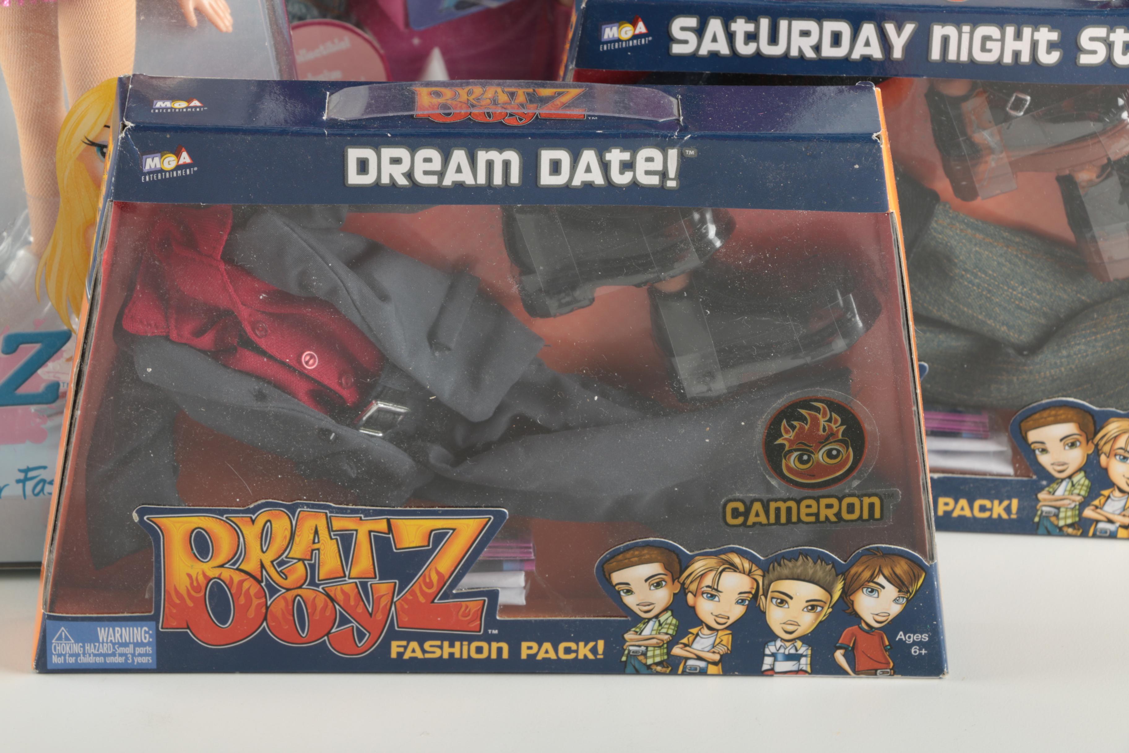 Grouping of Bratz Dolls and Accessories