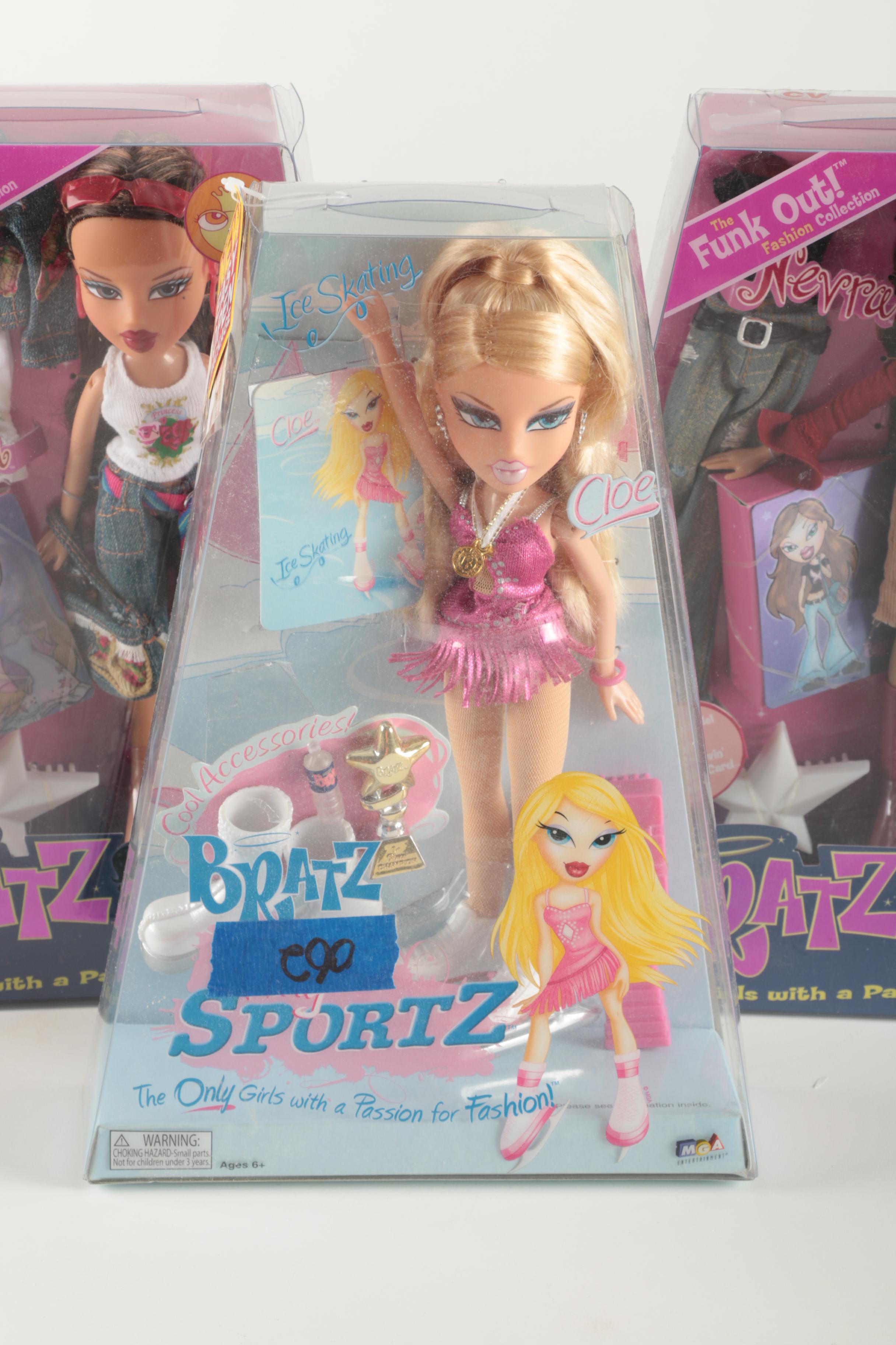 Grouping of Bratz Dolls and Accessories