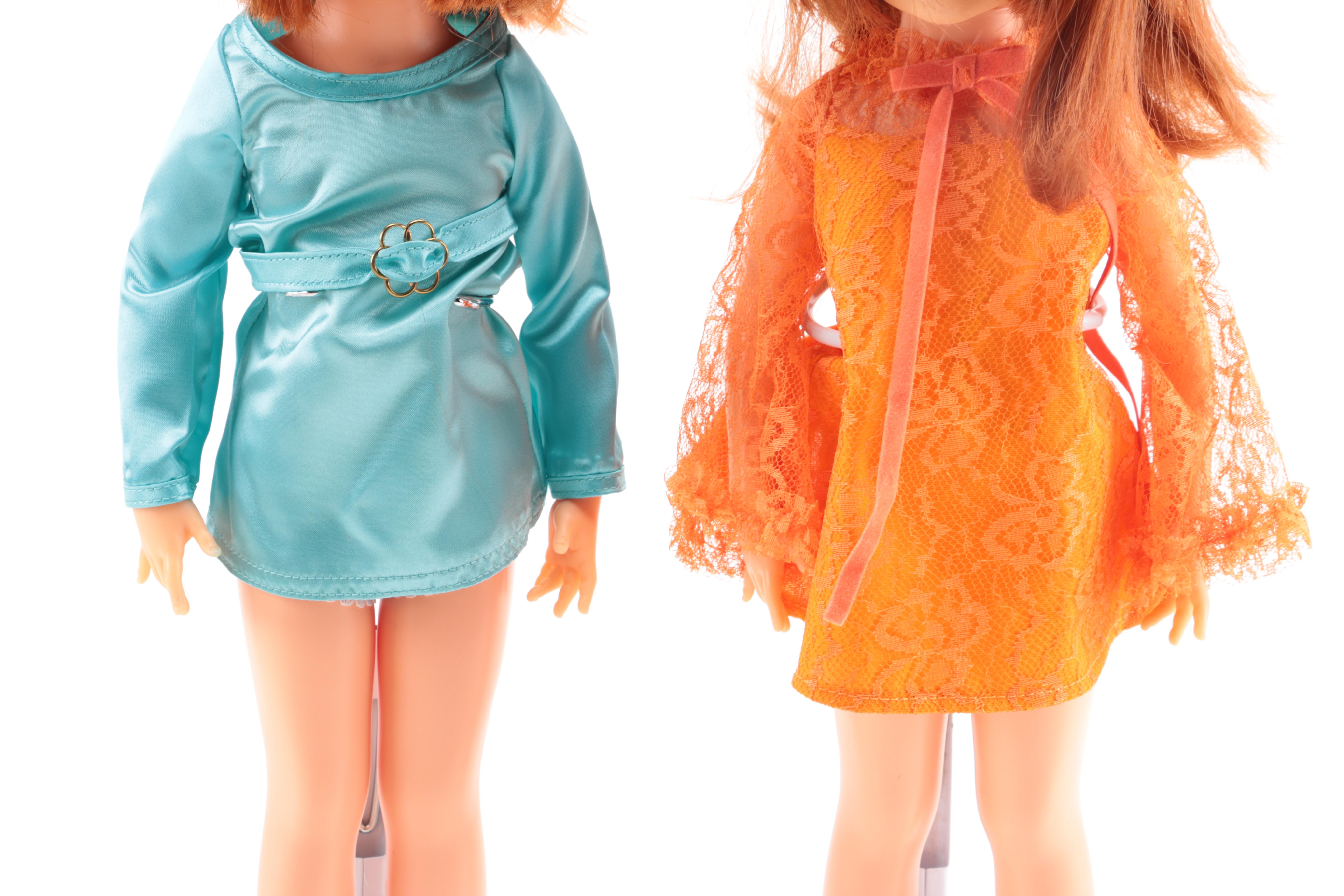 Pair Vintage Ideal Toy Company Beautiful Chrissy Dolls