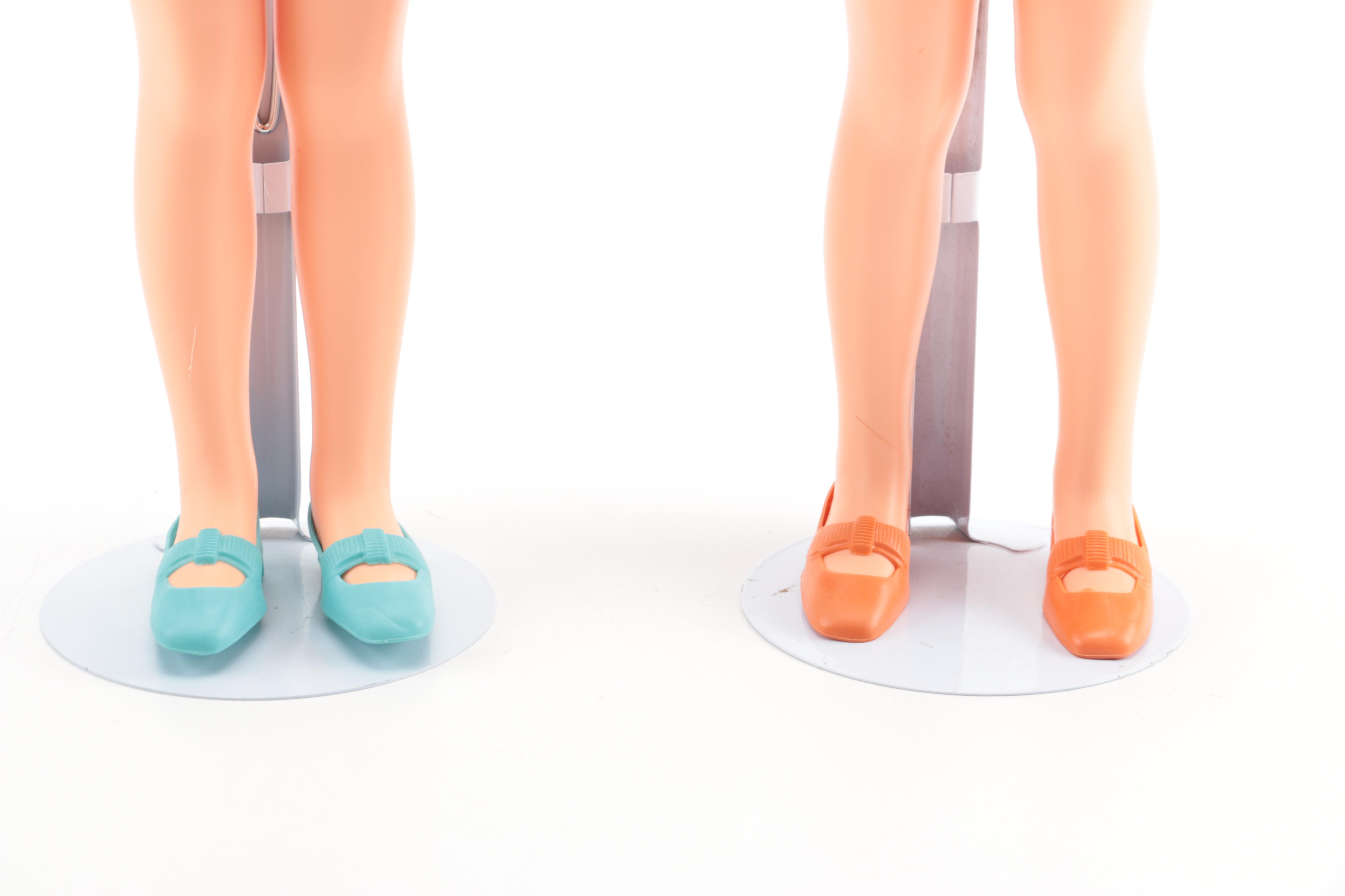 Pair Vintage Ideal Toy Company Beautiful Chrissy Dolls