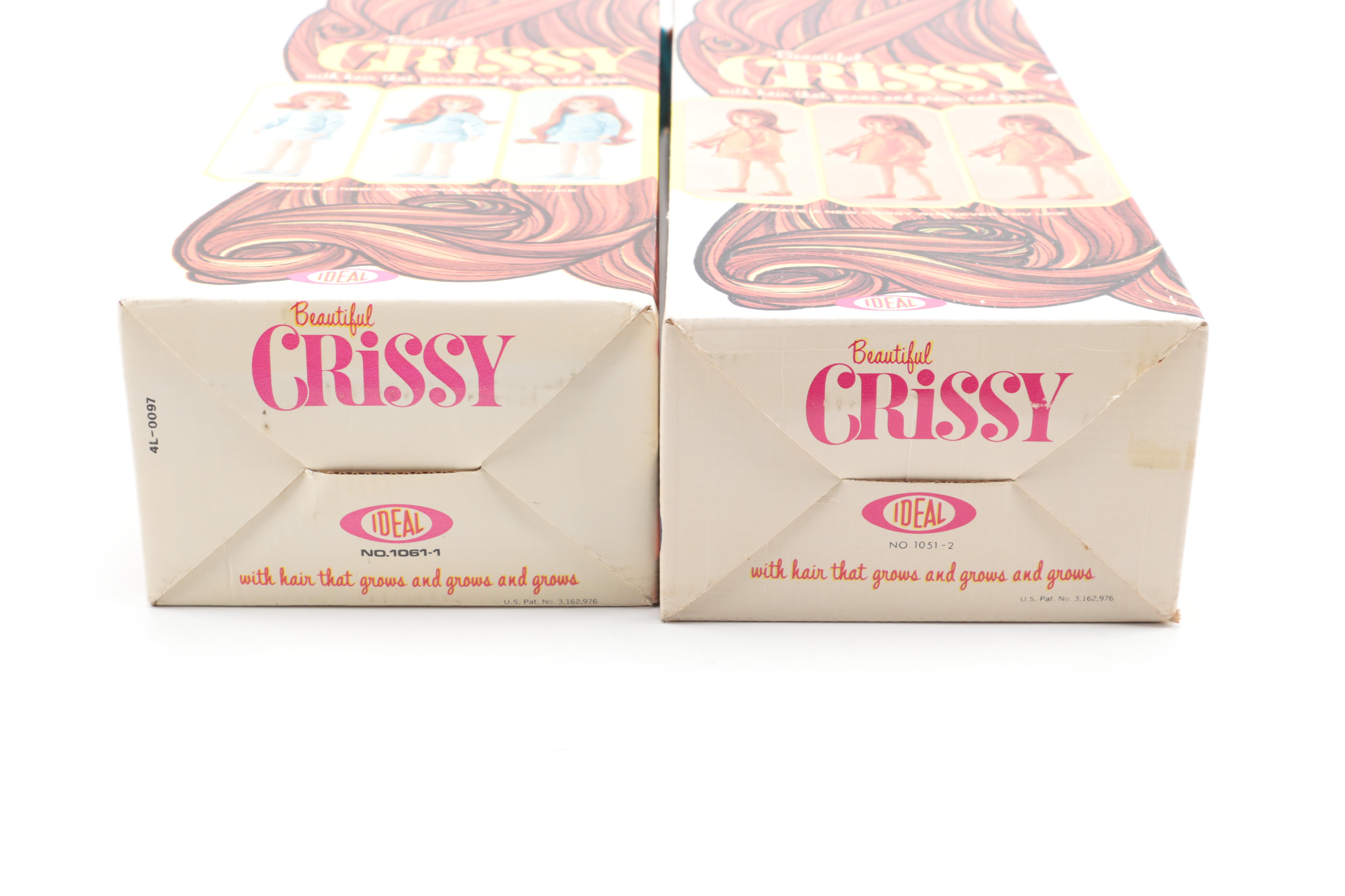 Pair Vintage Ideal Toy Company Beautiful Chrissy Dolls