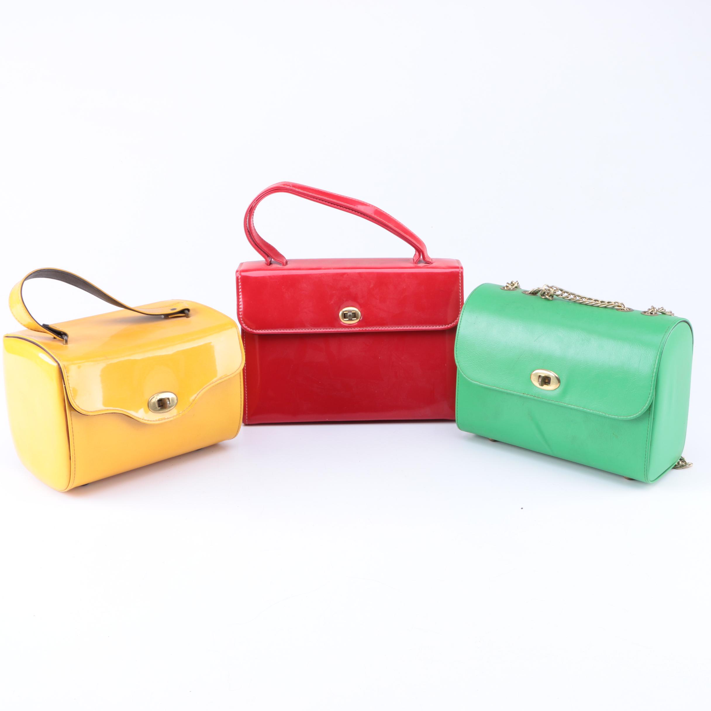 Collection of Three Vintage Lunchbox Style Purses