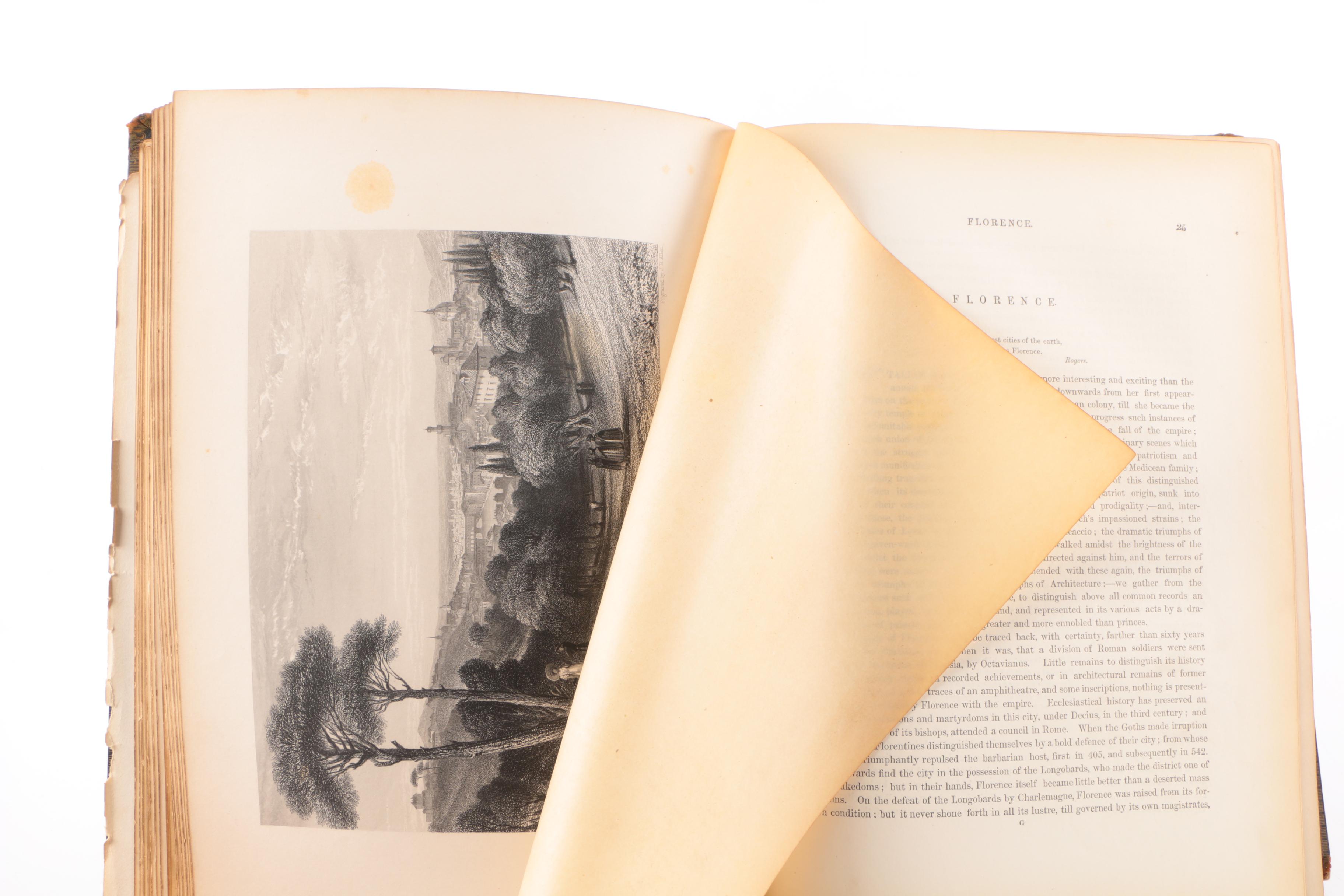 Antique Leatherbound "Italy: Classical, Historical, and Picturesque"