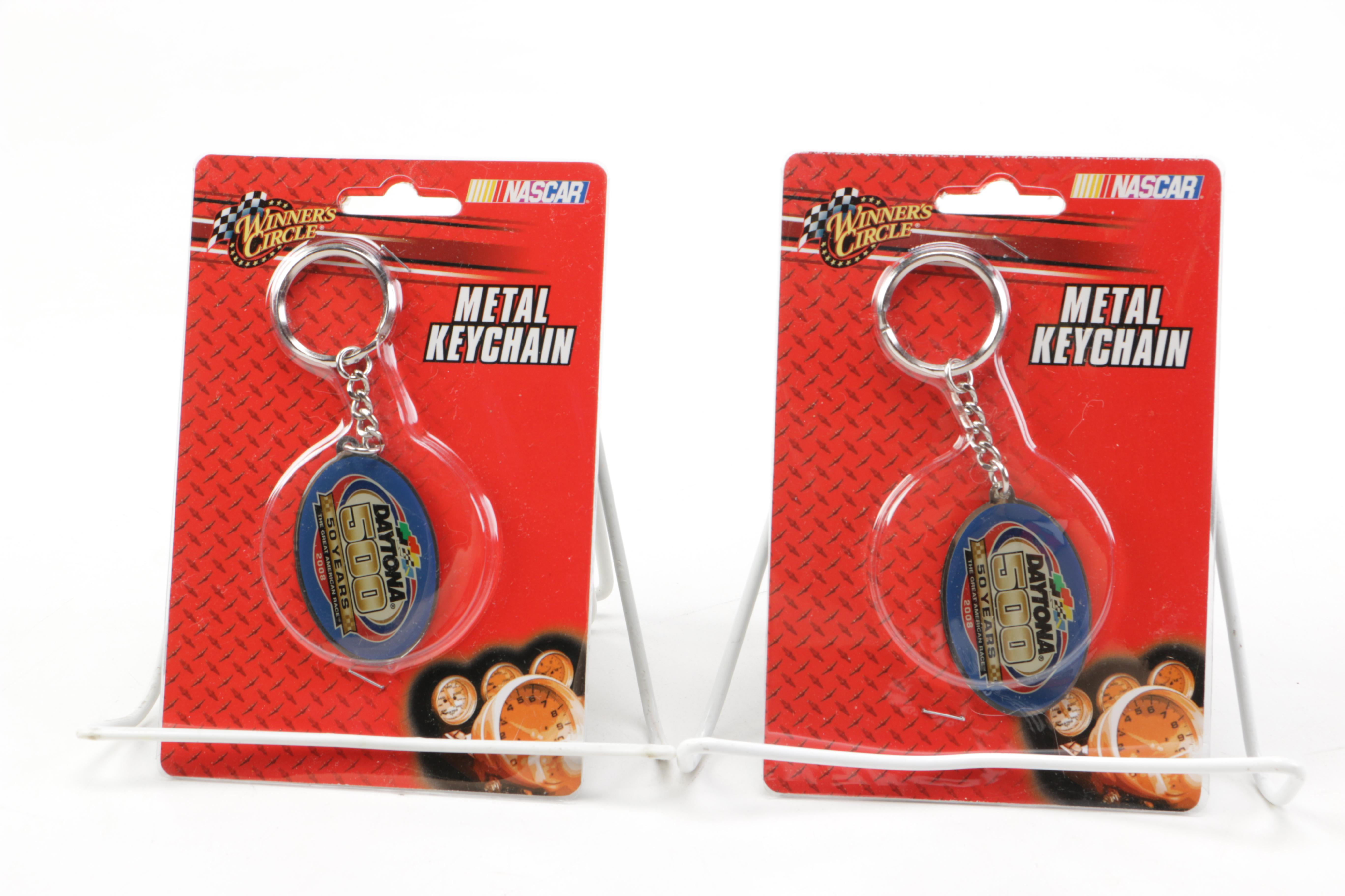 Hot Wheels Die-Cast Cars with Two Nascar Keychains