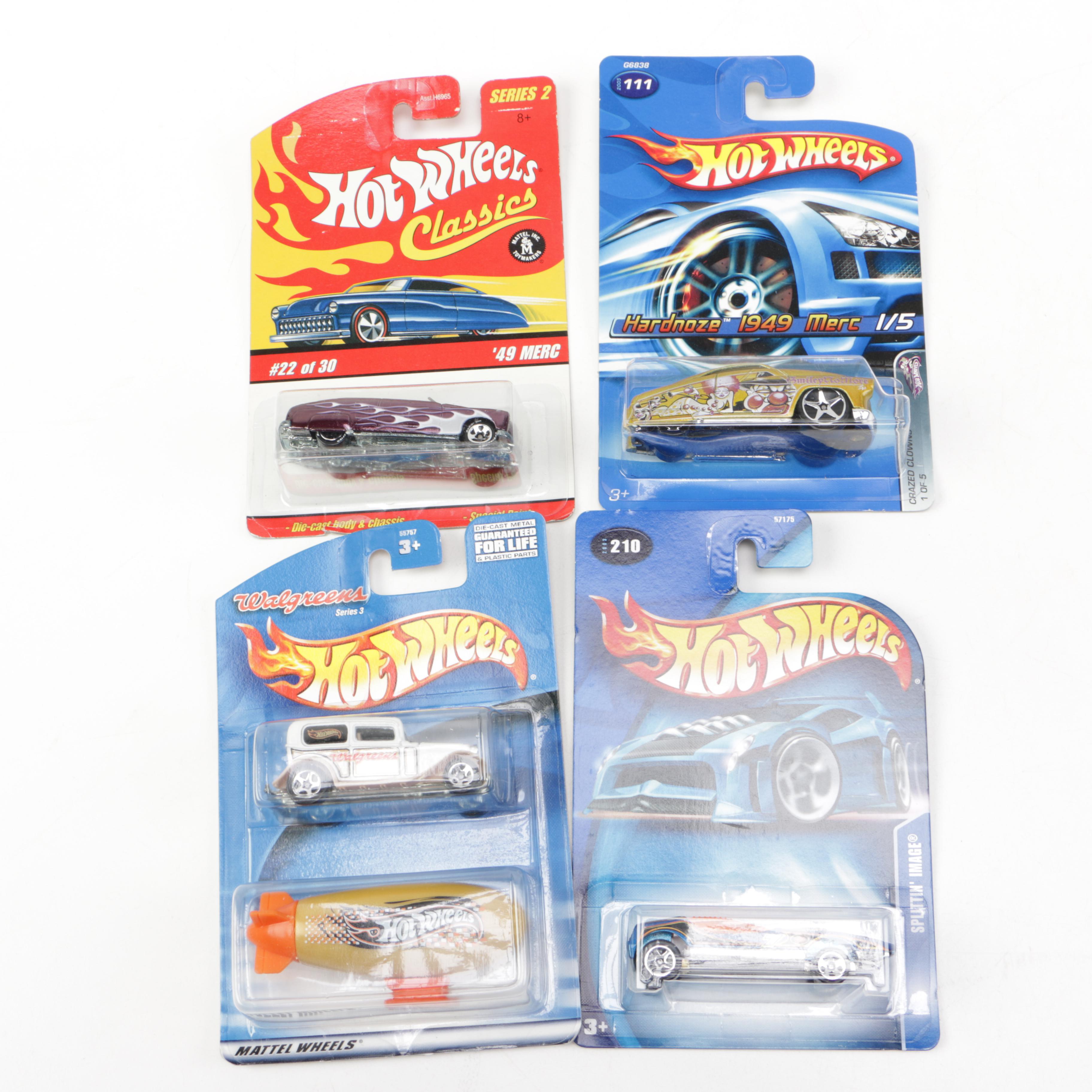 Hot Wheels Die-Cast Cars with Two Nascar Keychains