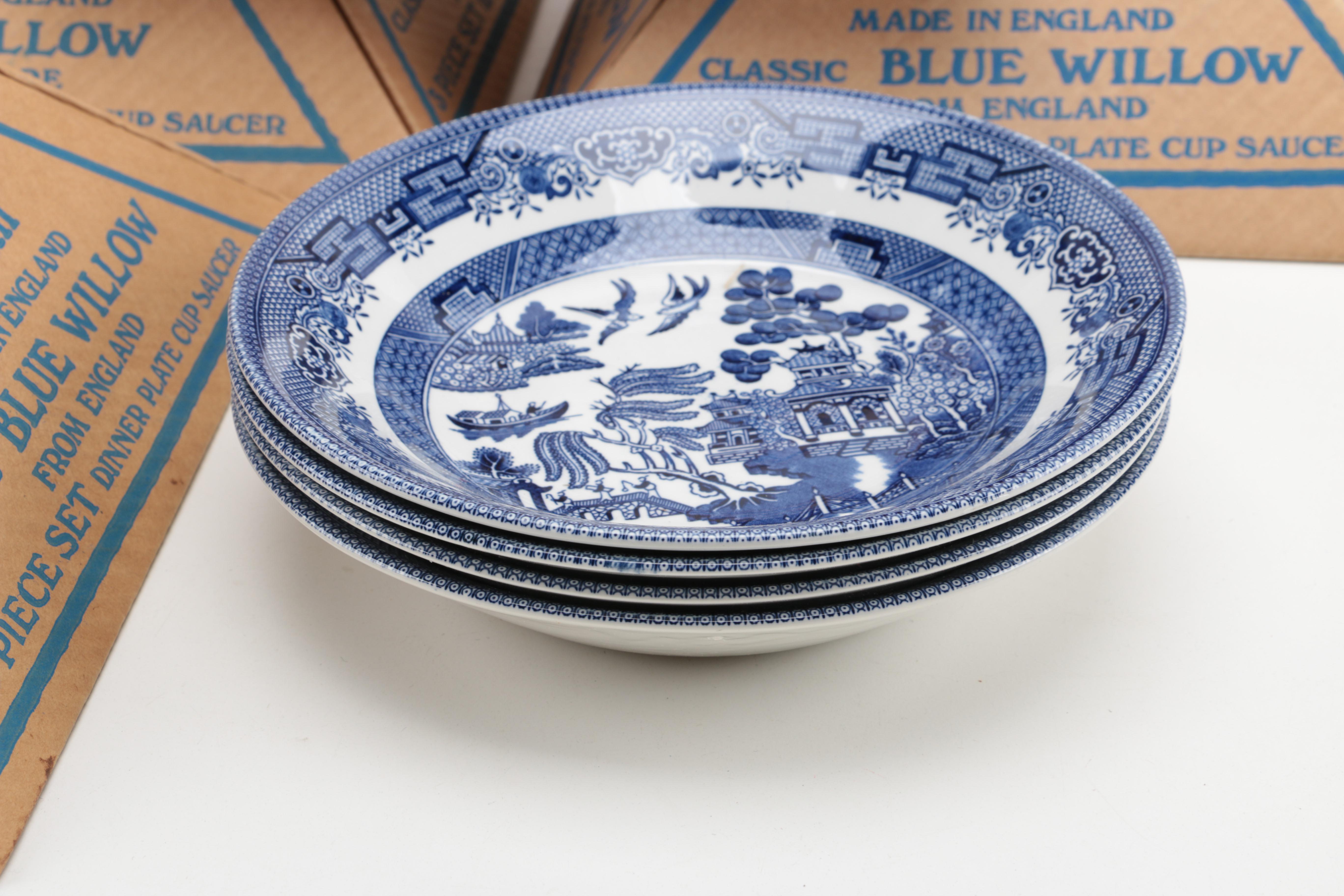 Churchill Blue "Willow" Dinnerware