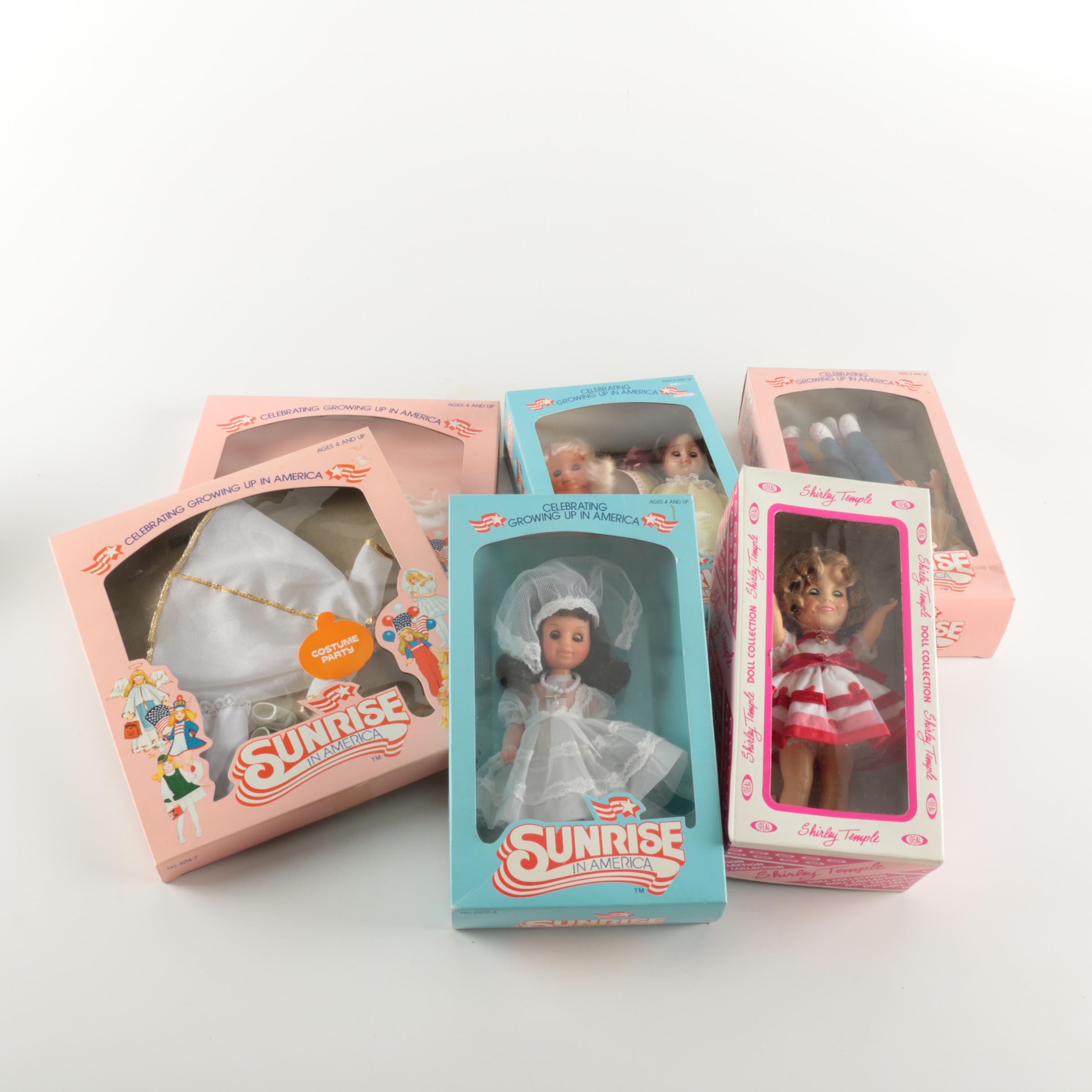 Doll Collection Featuring "Sunrise in America" and Shirley Temple