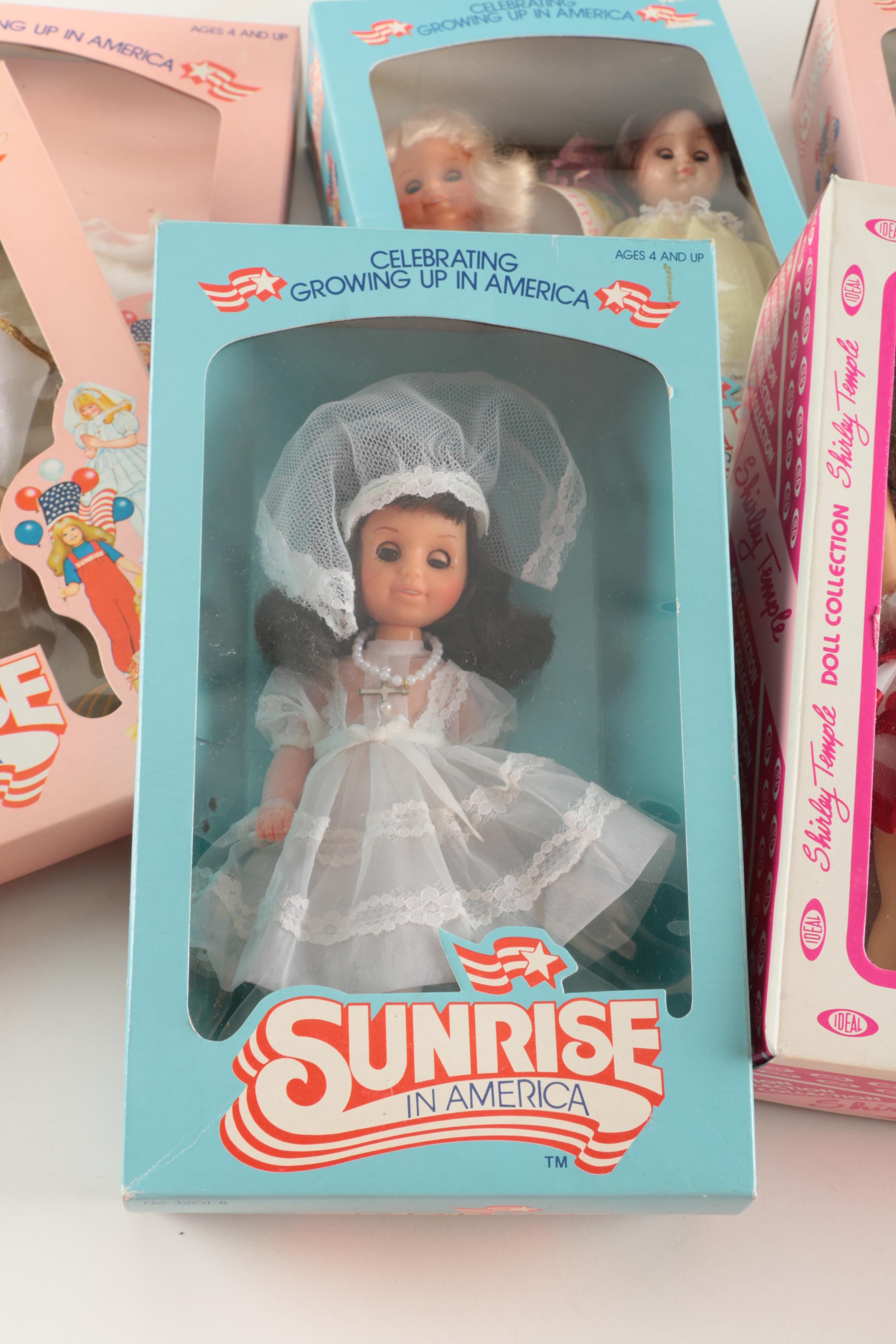 Doll Collection Featuring "Sunrise in America" and Shirley Temple