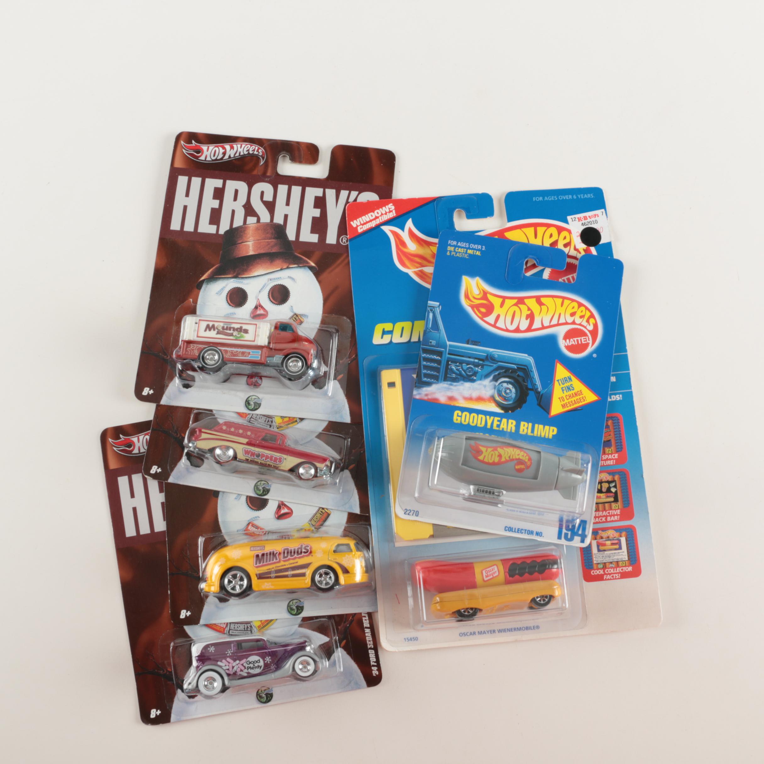 Candy-Themed Hot Wheels with Blimp and Oscar Meyer Weiner-Mobile