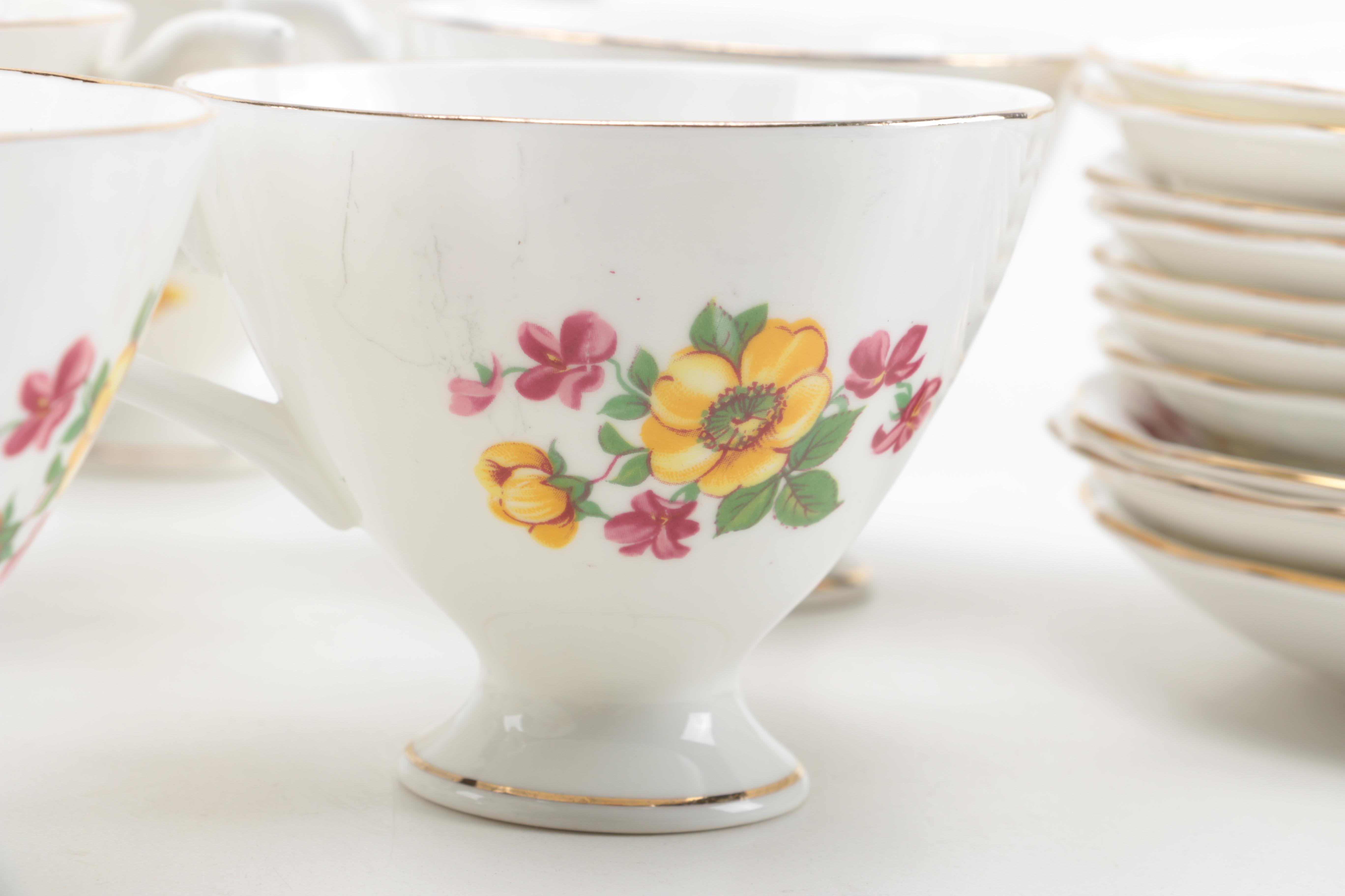 Crownford Porcelain Teacup and Saucer Set