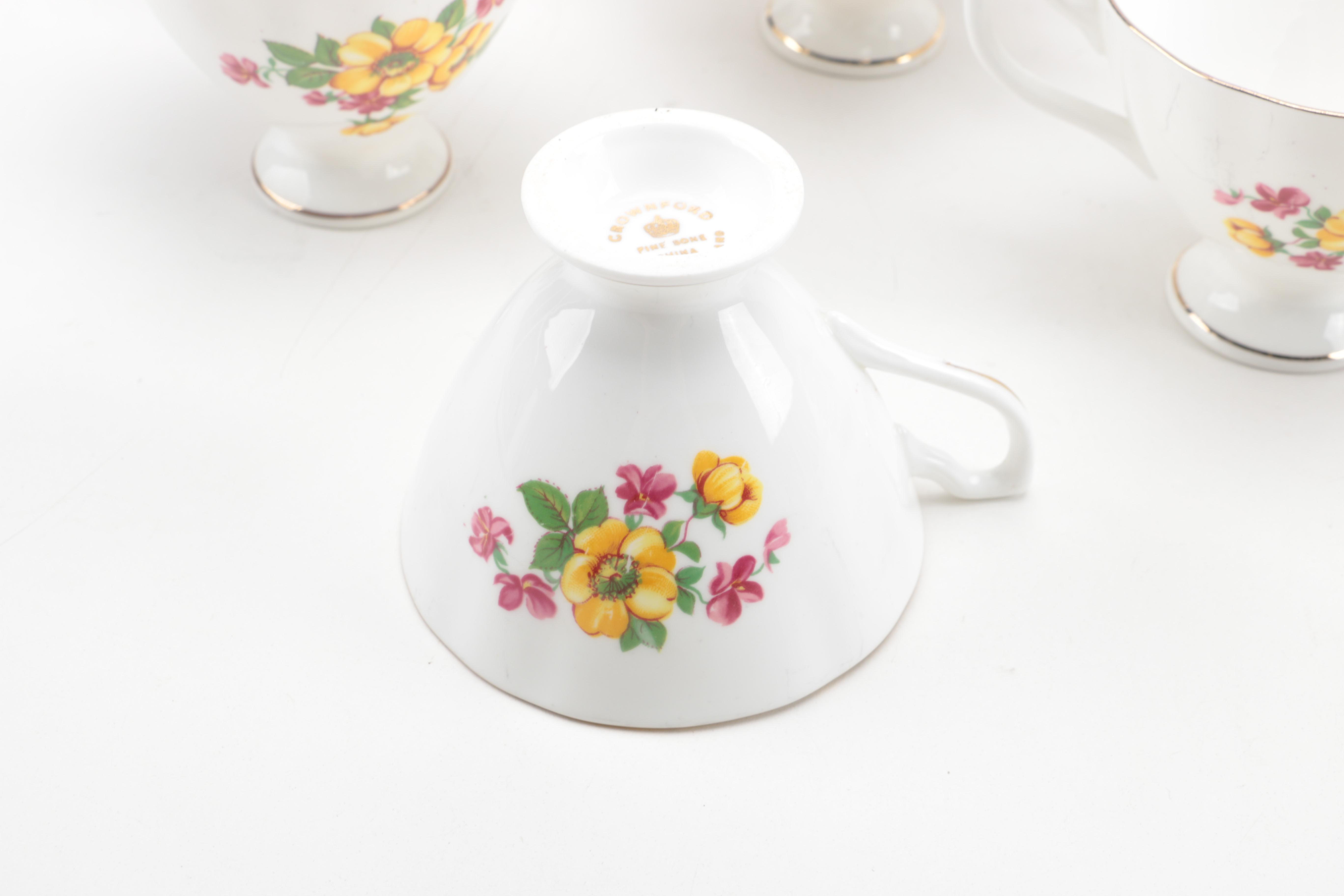 Crownford Porcelain Teacup and Saucer Set