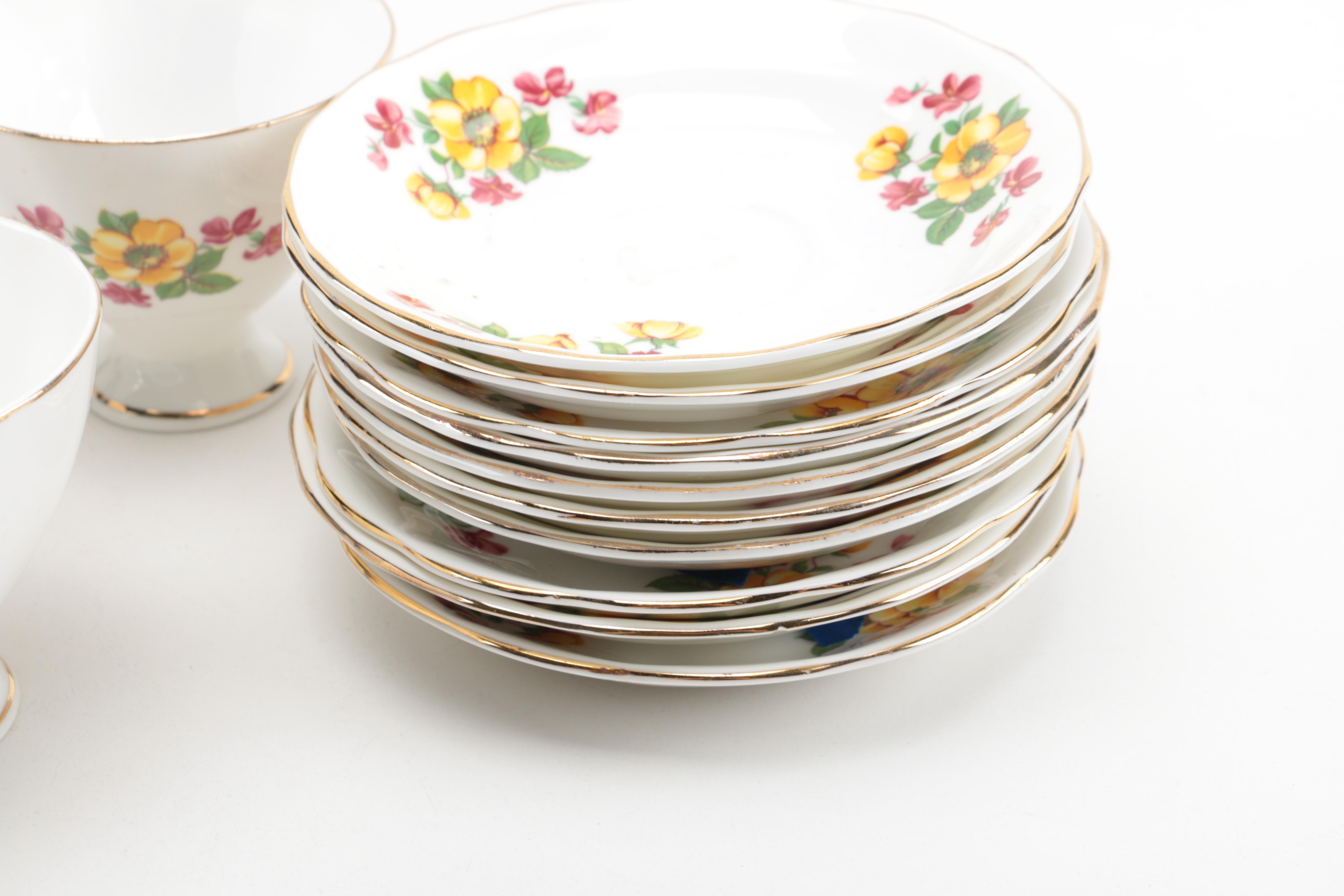 Crownford Porcelain Teacup and Saucer Set