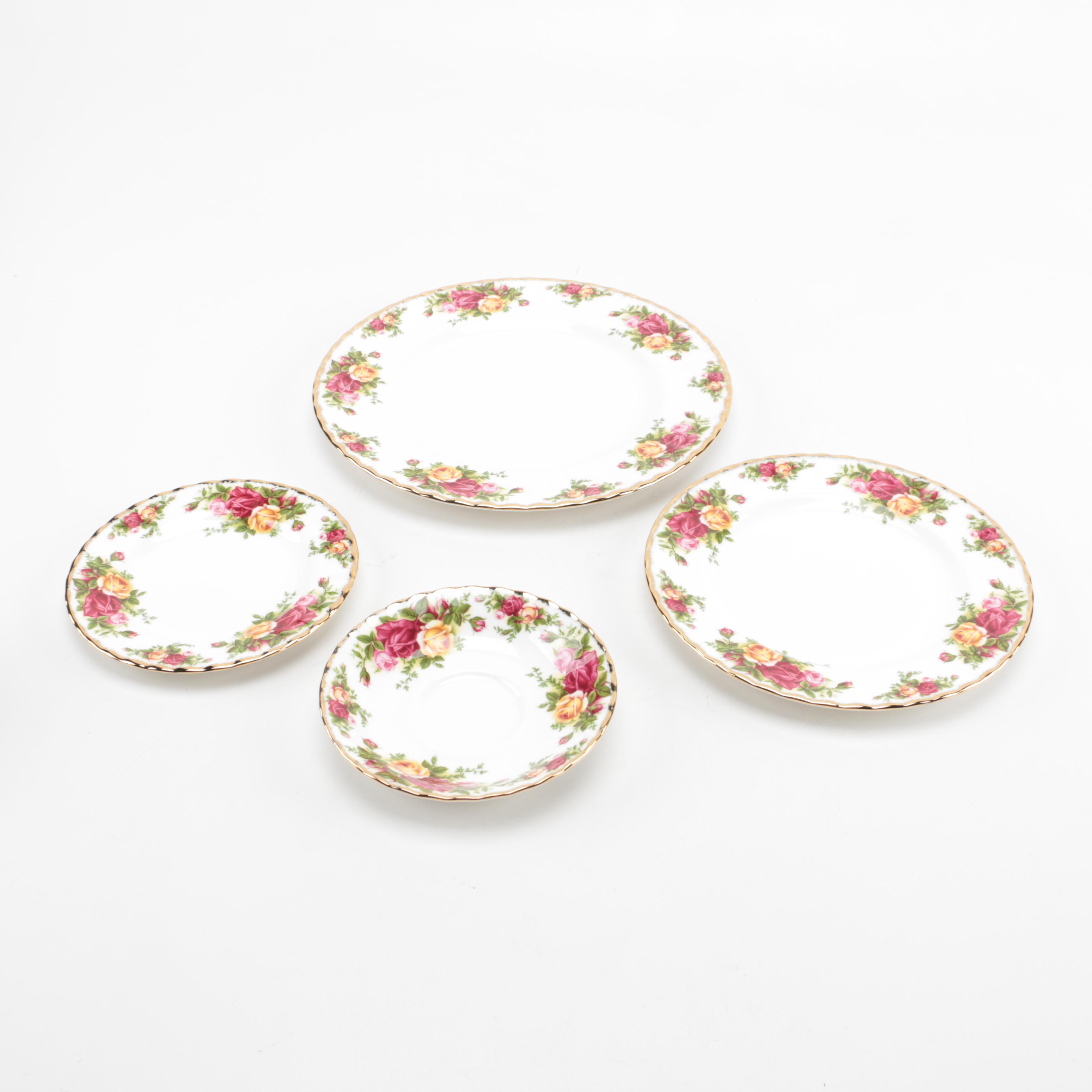 Set of Royal Albert China in the "Old Country Roses" Pattern